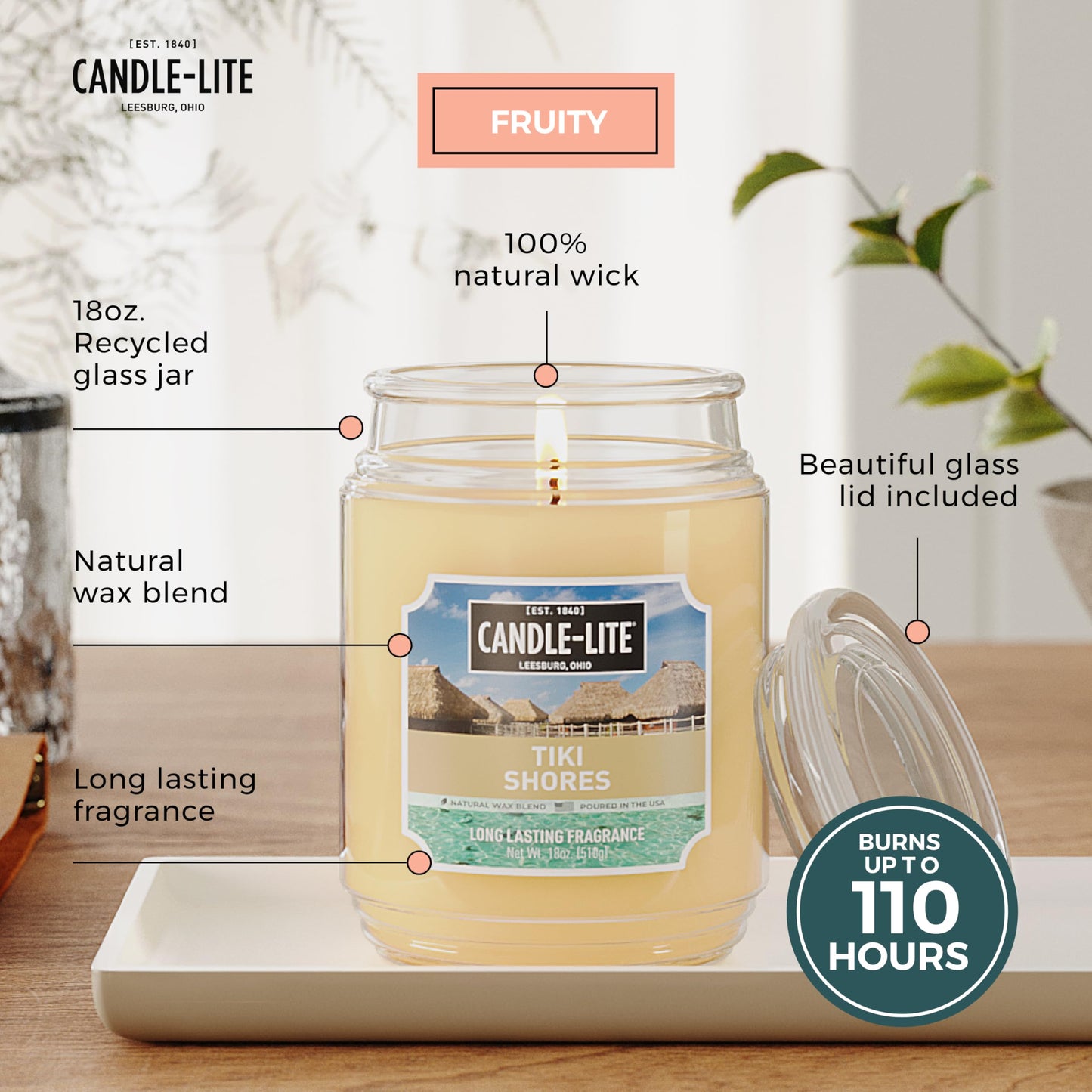 Candle-lite Fall Scented Candles, Creamy Vanilla Swirl, 18 oz Jar, Proudly Poured in The USA, Aromatherapy Candle, Single-Wick with 110 Hours of Burn Time, Perfect for Creating a Relaxing Ambiance jlhbookstore.store