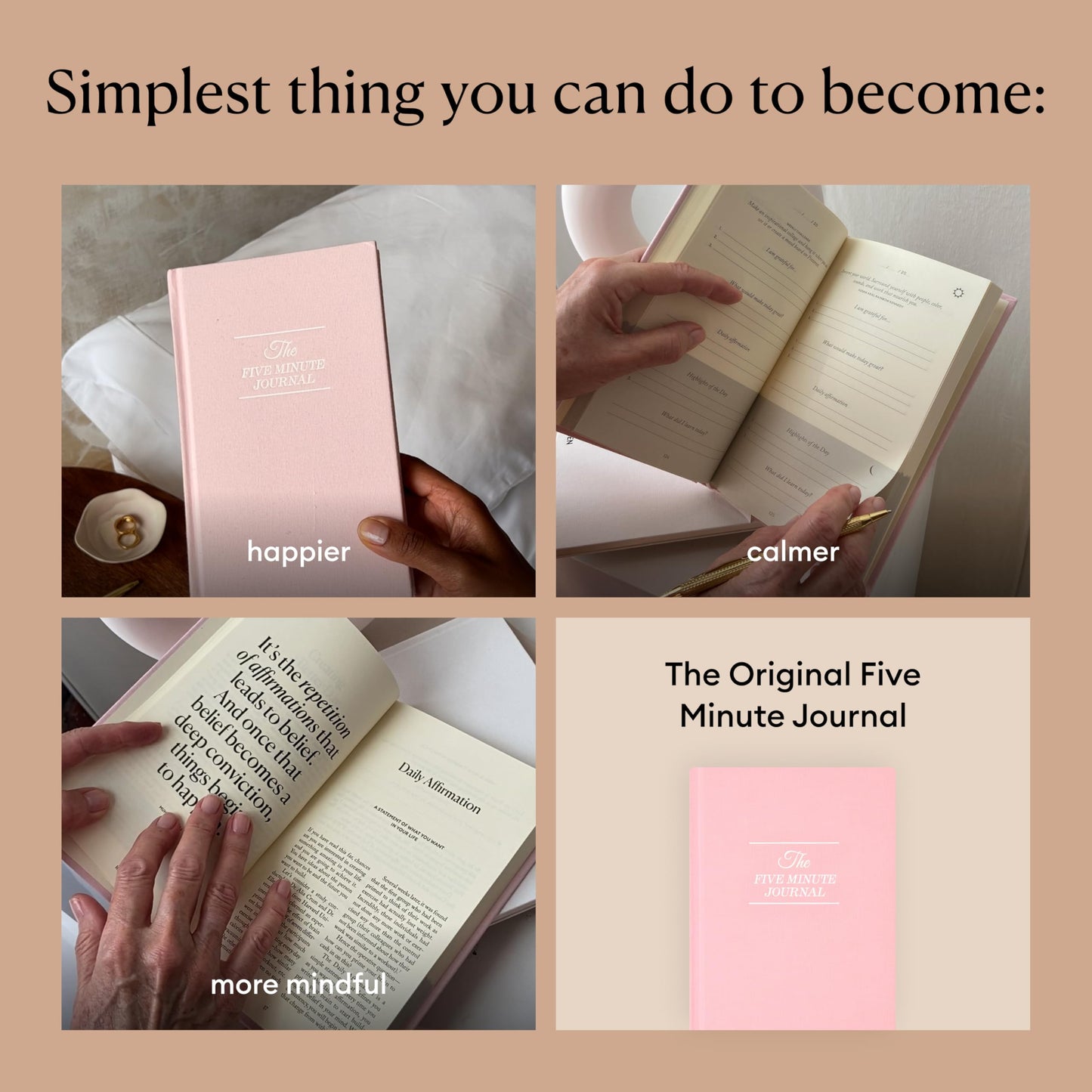 Intelligent Change The Five Minute Journal - Original Daily Gratitude Journal 2025 for Happiness, Mindfulness & Reflection - Daily Affirmations - Undated Planner Gifts for Women & Men jlhbookstore.store