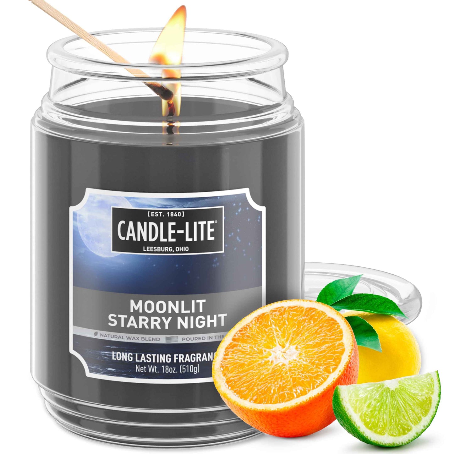 Candle-lite Fall Scented Candles, Creamy Vanilla Swirl, 18 oz Jar, Proudly Poured in The USA, Aromatherapy Candle, Single-Wick with 110 Hours of Burn Time, Perfect for Creating a Relaxing Ambiance