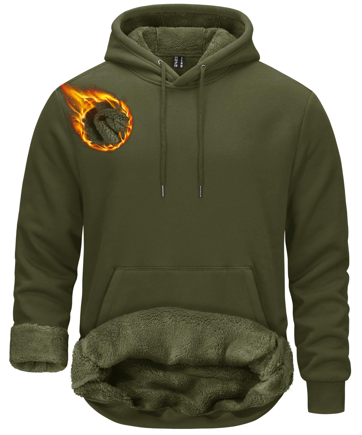 TACVASEN Men's Sherpa Lined Hoodies Winter Warm Fleece Hooded Sweatshirts