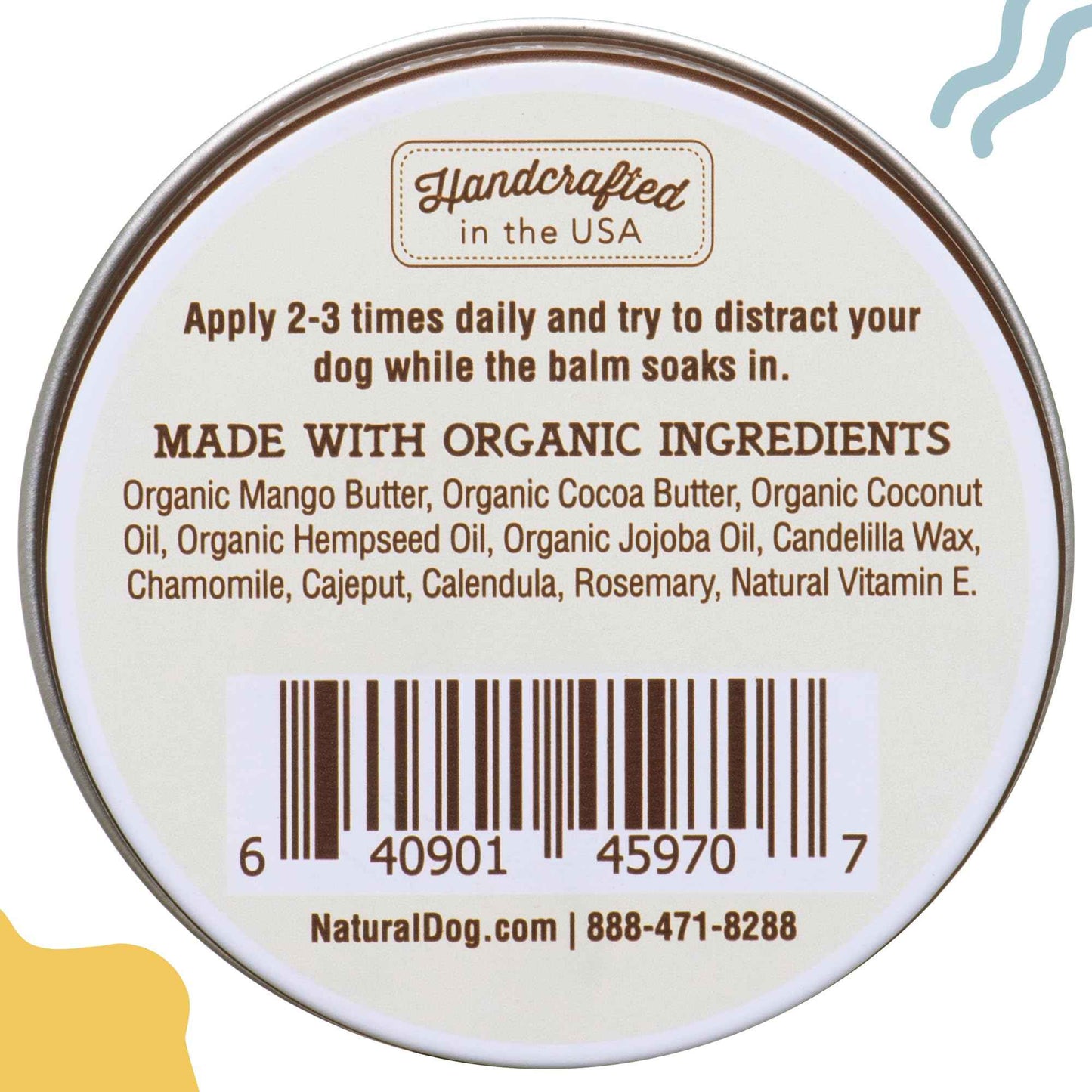 Natural Dog Company Paw Soother Balm & Wax 2 oz Stick – Nourishing Paw Care with Coconut & Hempseed Oils + Calendula – Soothes Dry, Cracked Pads – Lick-Safe & Weather Protective