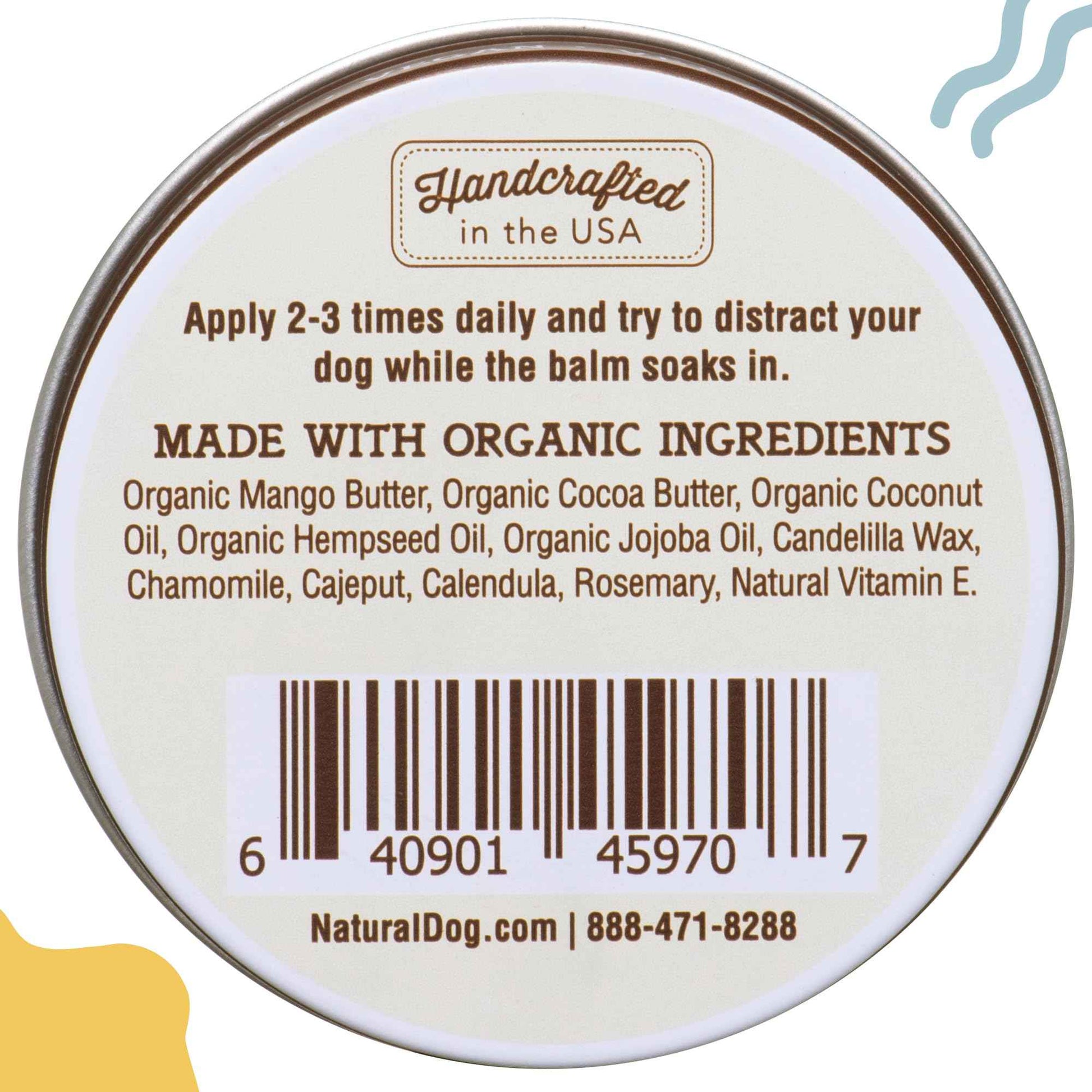 Natural Dog Company Paw Soother Balm & Wax 2 oz Stick – Nourishing Paw Care with Coconut & Hempseed Oils + Calendula – Soothes Dry, Cracked Pads – Lick-Safe & Weather Protective