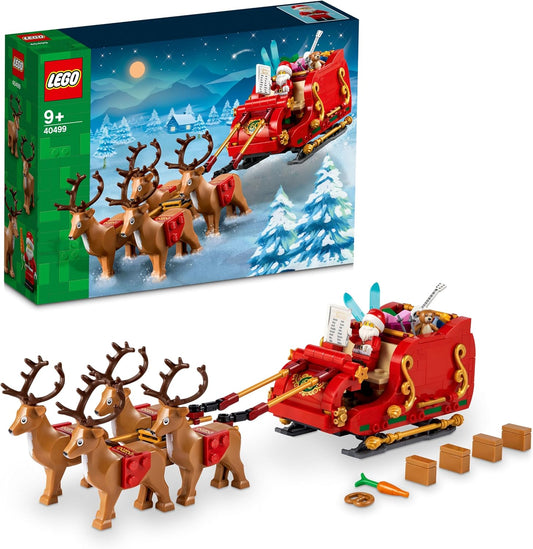 LEGO Santa's Sleigh - Building Toys for Kids, Boys & Girls, Ages 9+ - Indoor Christmas Decorations for Home W/Santa Claus Figurine & Reindeer - Gifts for Boys & Girls - 40499