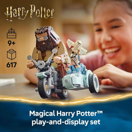LEGO Harry Potter Hagrid & Harry's Motorcycle Ride Building Toy - Kids Motorcycle Toy for Boys and Girls, Harry Potter Fans, Ages 9+ - Gift Idea for Birthdays - 76443