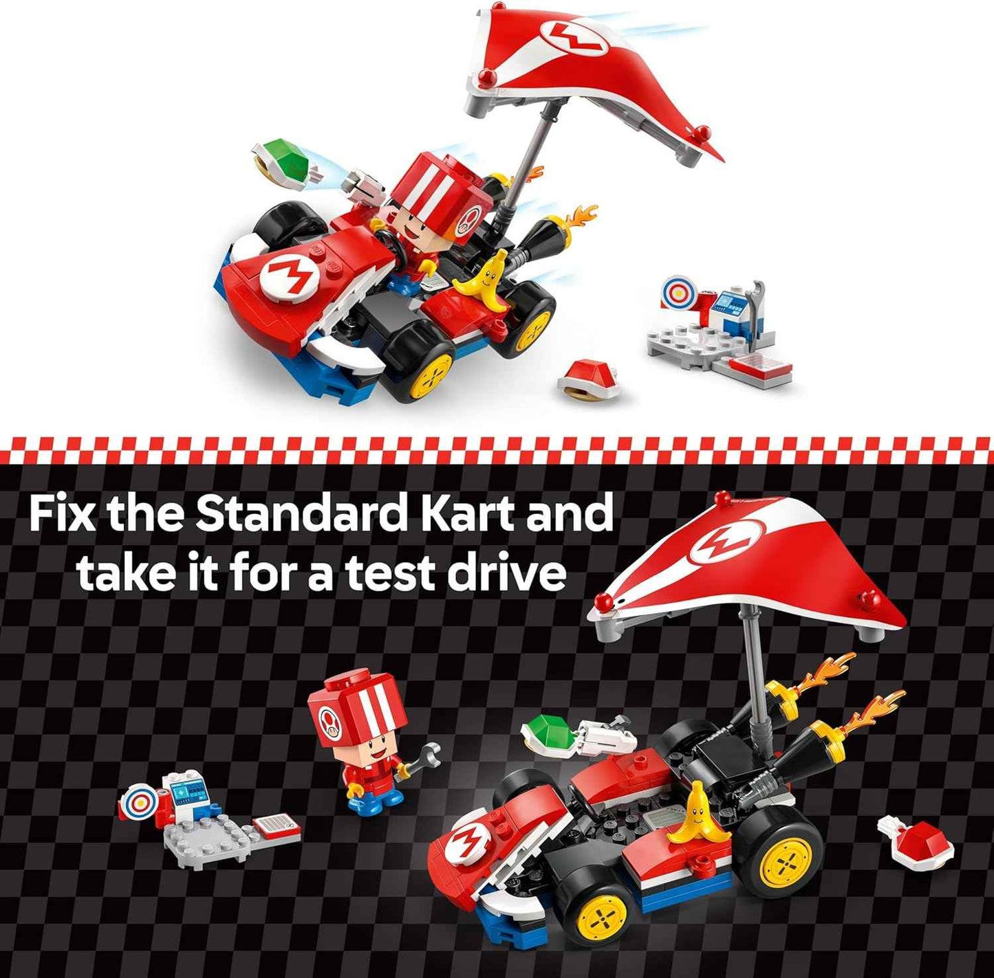LEGO Super Mario: Mario Kart Standard Kit - Collectible Toy Building Set for Kids, Boys and Girls, Ages 7+ - Nintendo Mario Kart Toy for Fans - Gift Idea for Birthdays - 72032