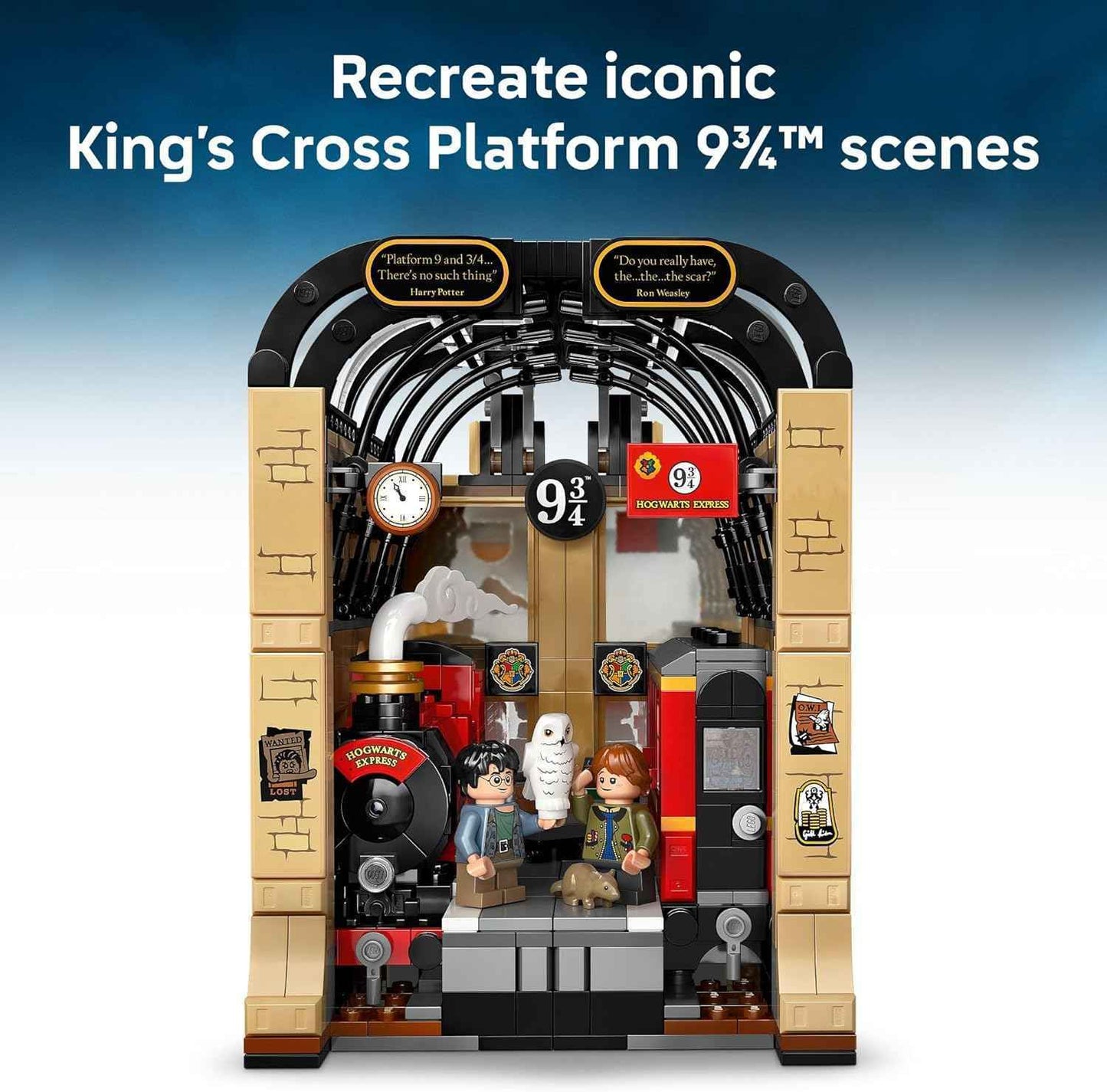 LEGO Harry Potter Book Nook: Hogwarts Express Building Set - Bedroom Shelf Decor for Boys, Girls, & Fans, Ages 10+ - Collectible Harry & Ron Minifigures - Birthday Gift Idea - 76450