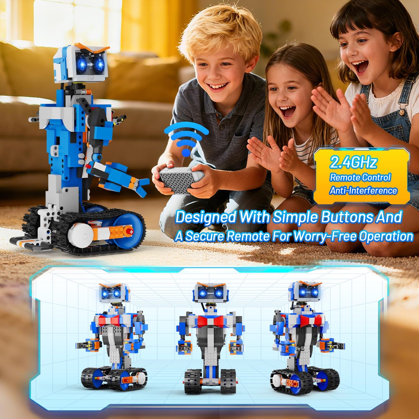 okk Robot Building Toys for Boys, STEM Projects for Kids Ages 8-12, Remote & APP Controlled Engineering Learning Educational Coding DIY Building Kit Rechargeable Robot Toy Gifts for Girls