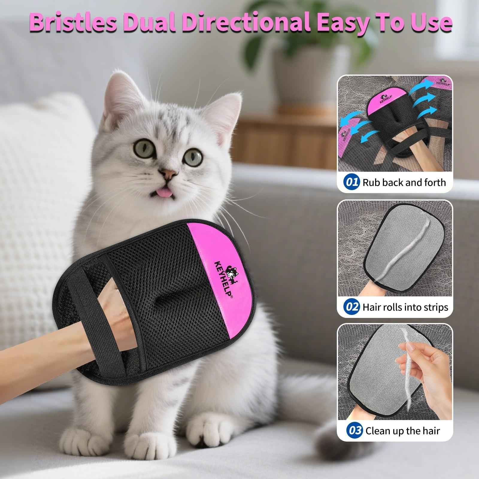 Pet Hair Removal Glove for Dogs & Cats, Newly Upgraded Reusable Electrostatic Pet Hair Gloves, Pet Hair Remover Tool for Clothing, Couch, Carpet, Car Seat