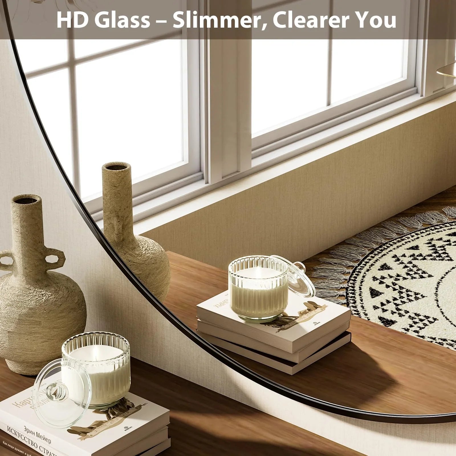 HARRITPURE Round Mirror 30 Black Wall Mounted Circle Mirrors Vanity Mirror with Brushed Aluminum Alloy Frame Modern Decoration for Bathroom, Living Room, Vanity, Bedroom, Entryway jlhbookstore.store