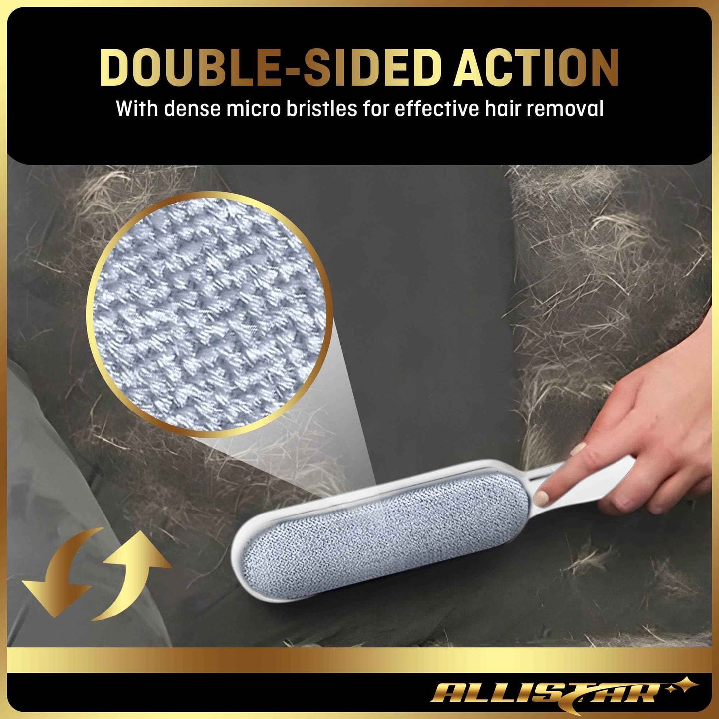 Pet Hair Remover, Lint Remover, Lint Brush for Clothes, Furniture, Carpets, Car Seats. Cat Hair Remover. Dog Hair Remover Laundry. Double-Sided. Reusable. Self-Cleaning Base. ALLISTAR (Forest Green)