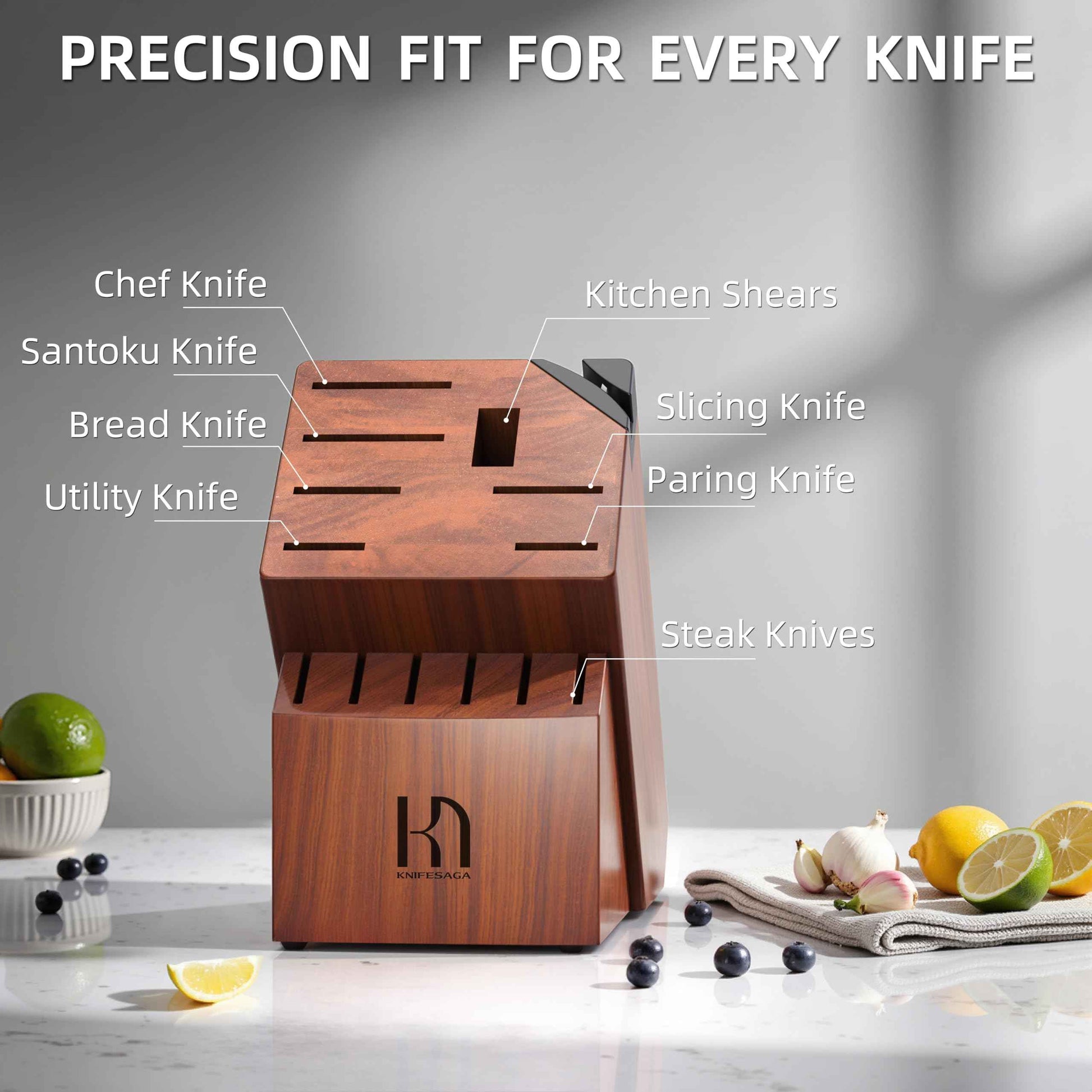 Knife Set Premium, Japanese 14 Pcs Kitchen Knife Block Set Enduring Razor Sharp High Carbon Stainless Steel, Black Chef Knives Set with Built-in Sharpener and Quality Acacia Wood Block