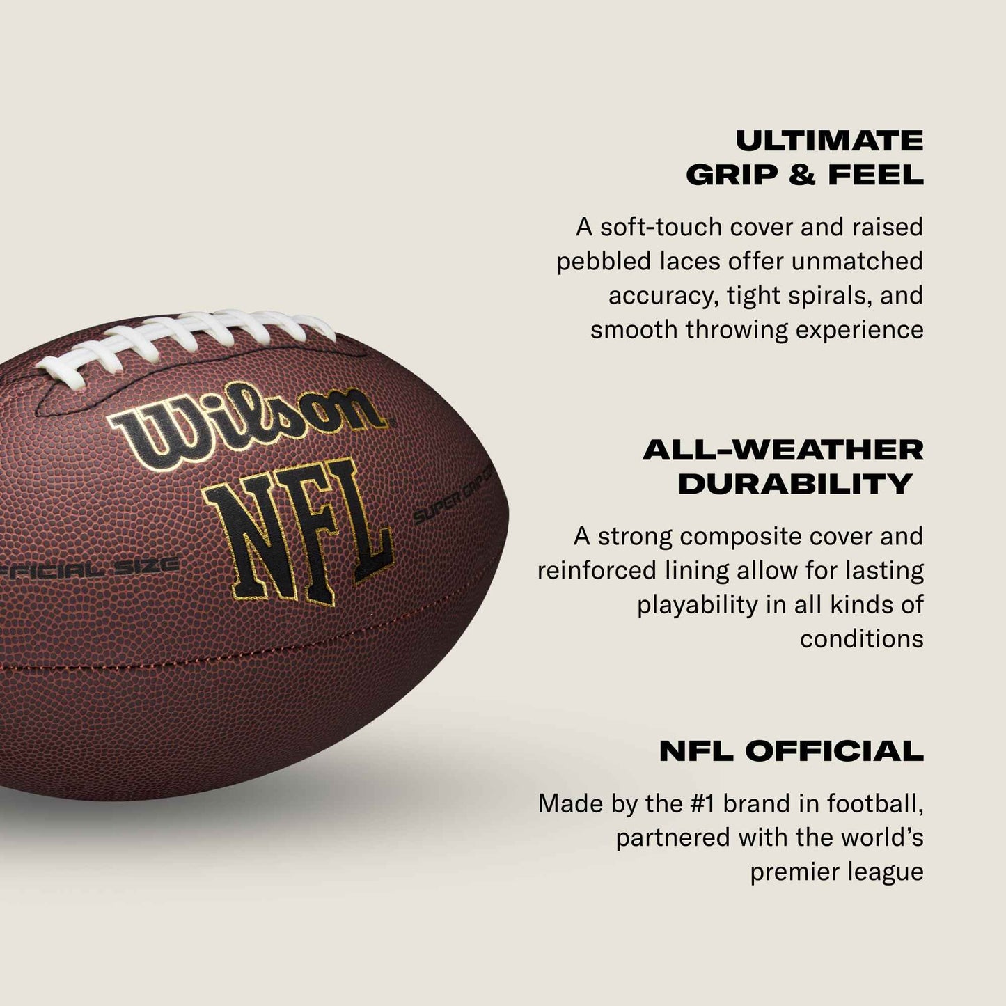 WILSON NFL Super Grip Composite Footballs