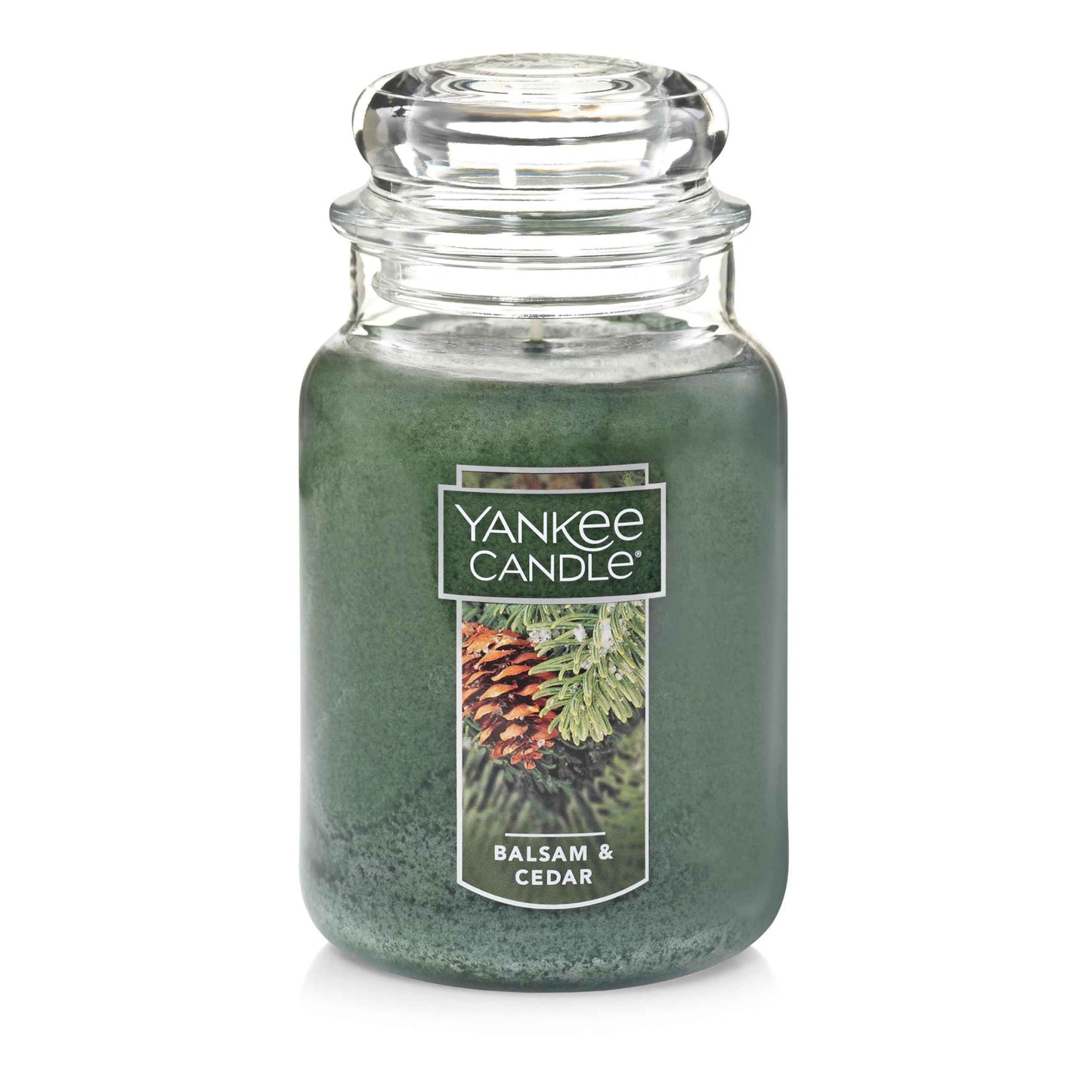 Yankee Candle, Balsam & Cedar Fall Scented Candle, 22oz Large Jar with up to 150 Hour Burn Time