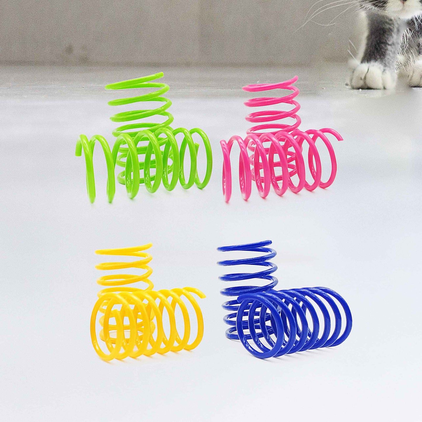Cat Toys for Indoor Cats - 34 Packs Interactive Set with Colorful Springs, Mouse Toy, Catnip Ropes, Balls, Bells, and Sisal Ball for Kittens
