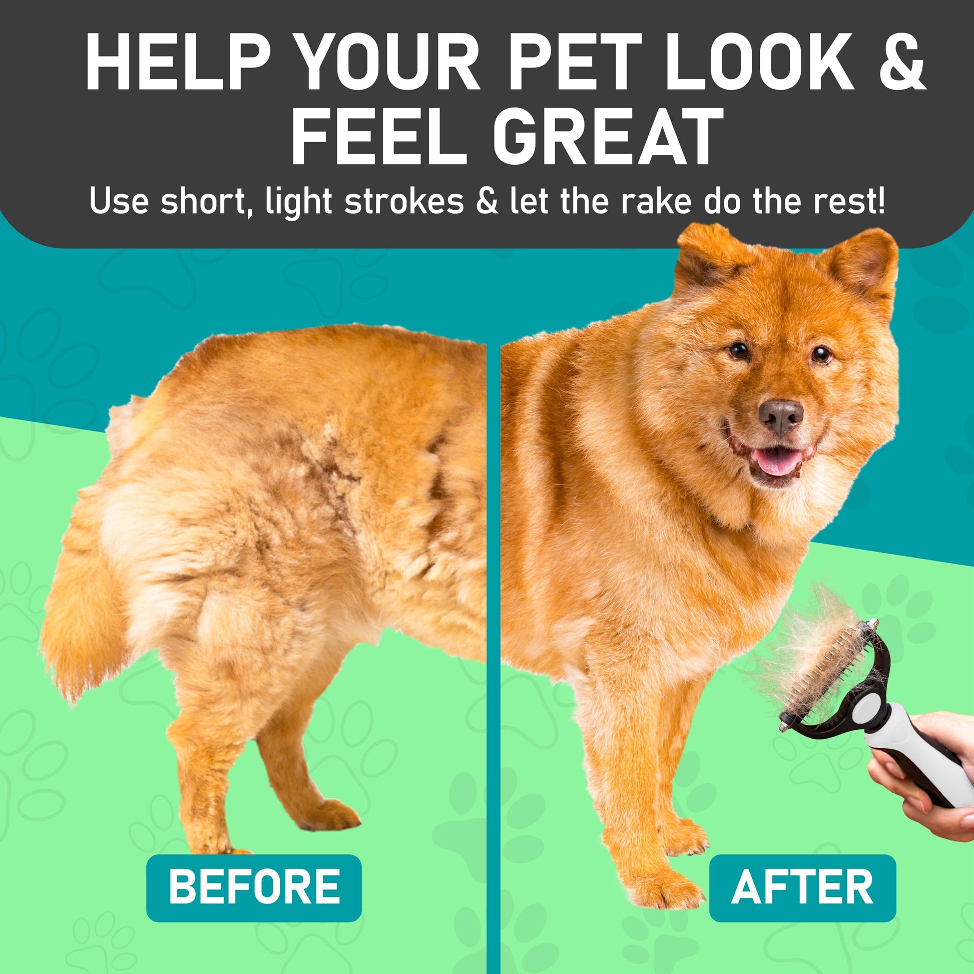 Maxpower Planet Pet Grooming Brush - Double Sided Shedding and Dematting Undercoat Rake Comb for Dogs and Cats,Extra Wide (B1 - Rake, Gloves & Comb, Large) jlhbookstore.store