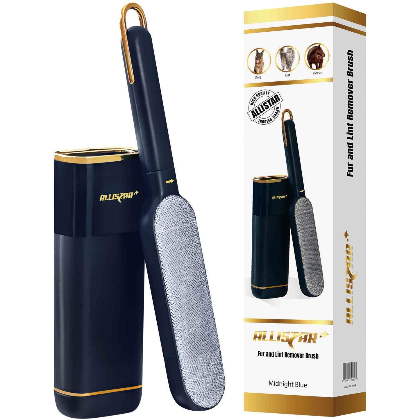 Pet Hair Remover, Lint Remover, Lint Brush for Clothes, Furniture, Carpets, Car Seats. Cat Hair Remover. Dog Hair Remover Laundry. Double-Sided. Reusable. Self-Cleaning Base. ALLISTAR (Forest Green)