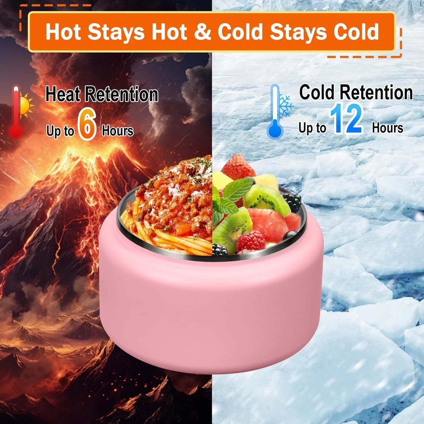 13.5oz Kids Jar for Hot Food, Insulated Vacuum Food Jar with Buckle Lid, Stainless Steel Wide Mouth Leak Proof Insulated Lunch Container for School Picnic Travel, Blue jlhbookstore.store