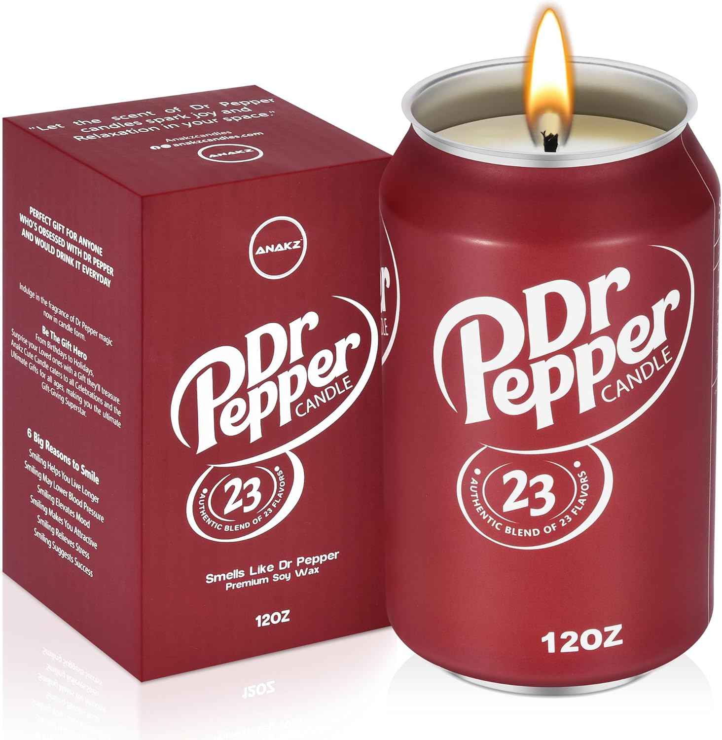 Doctor Pepper Candle - Smells Like The Real Soda - Cute Candles for Cool Gifts - Funny Candles for Any Occasion - Cute Things for Aesthetic Room Decor - Cool Candle for Cool Things
