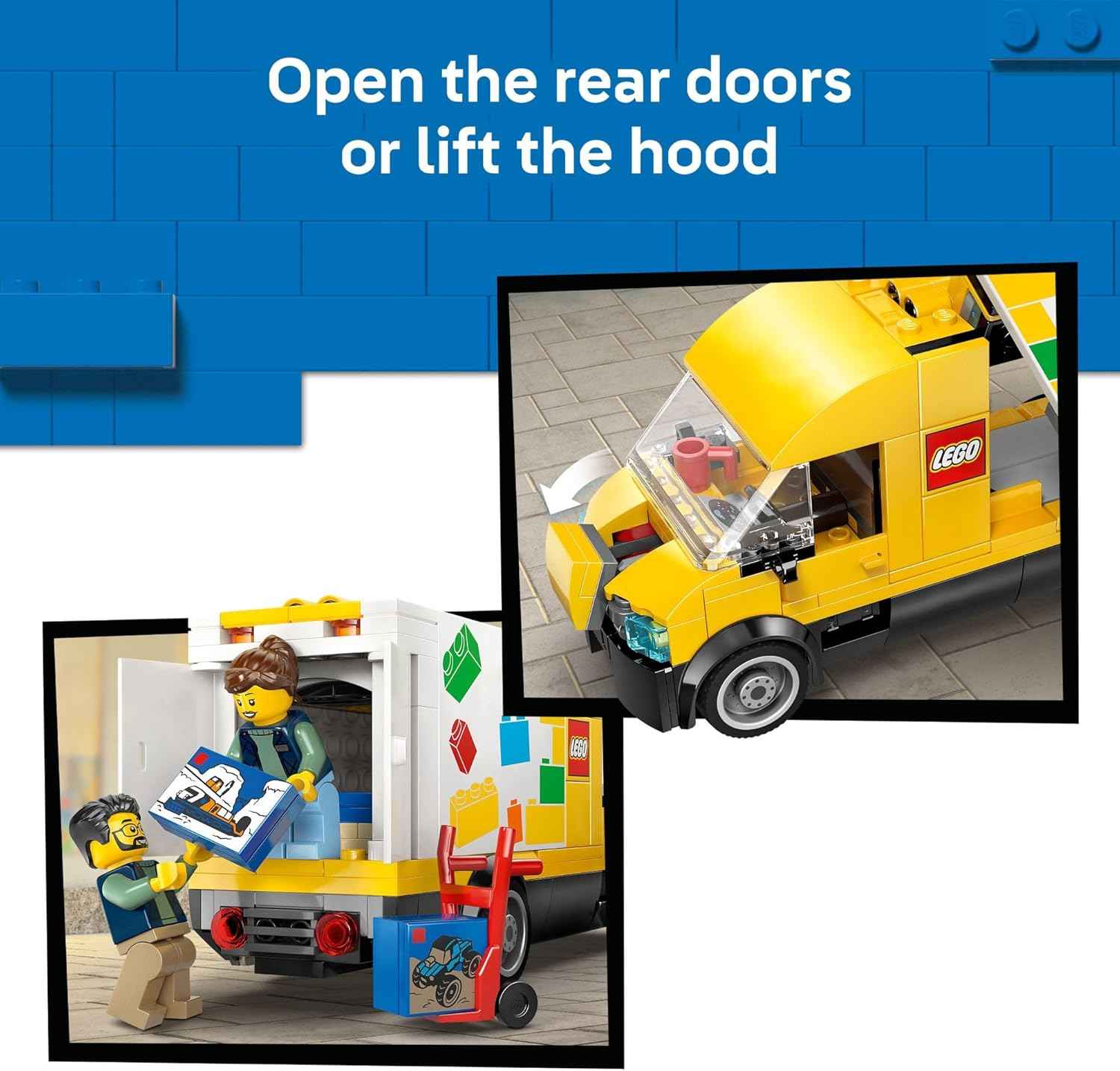LEGO City: The Van Building Toy for Kids - Pretend Play Set for Boys & Girls, Ages 6+ - Delivery Van Toy W/2 Minifigures & 4 Mini Box Elements - Gift Idea for Birthdays - 60500