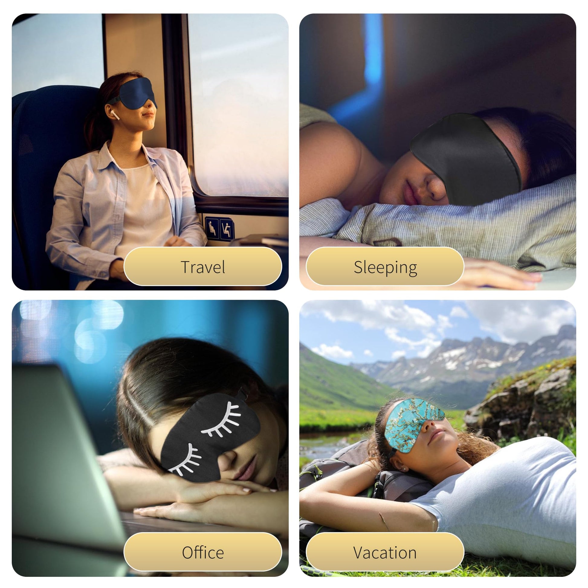 ZIMASILK 100% Mulberry Silk Sleep Mask with Adjustable Strap, Super-Smooth Soft Natural Silk Eye Mask for Sleep, Multiple Color Options(Navy Blue) jlhbookstore.store