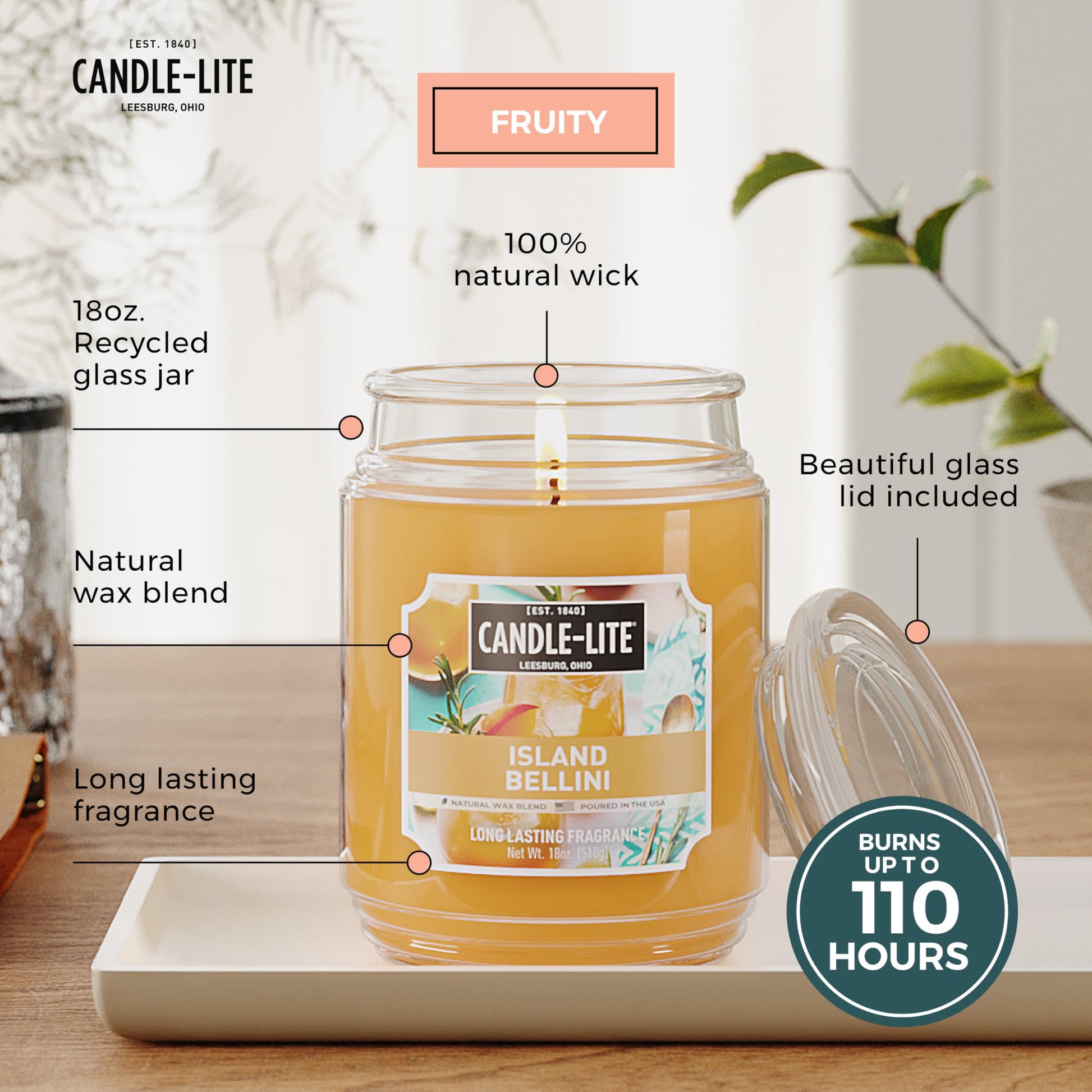 Candle-lite Fall Scented Candles, Creamy Vanilla Swirl, 18 oz Jar, Proudly Poured in The USA, Aromatherapy Candle, Single-Wick with 110 Hours of Burn Time, Perfect for Creating a Relaxing Ambiance jlhbookstore.store