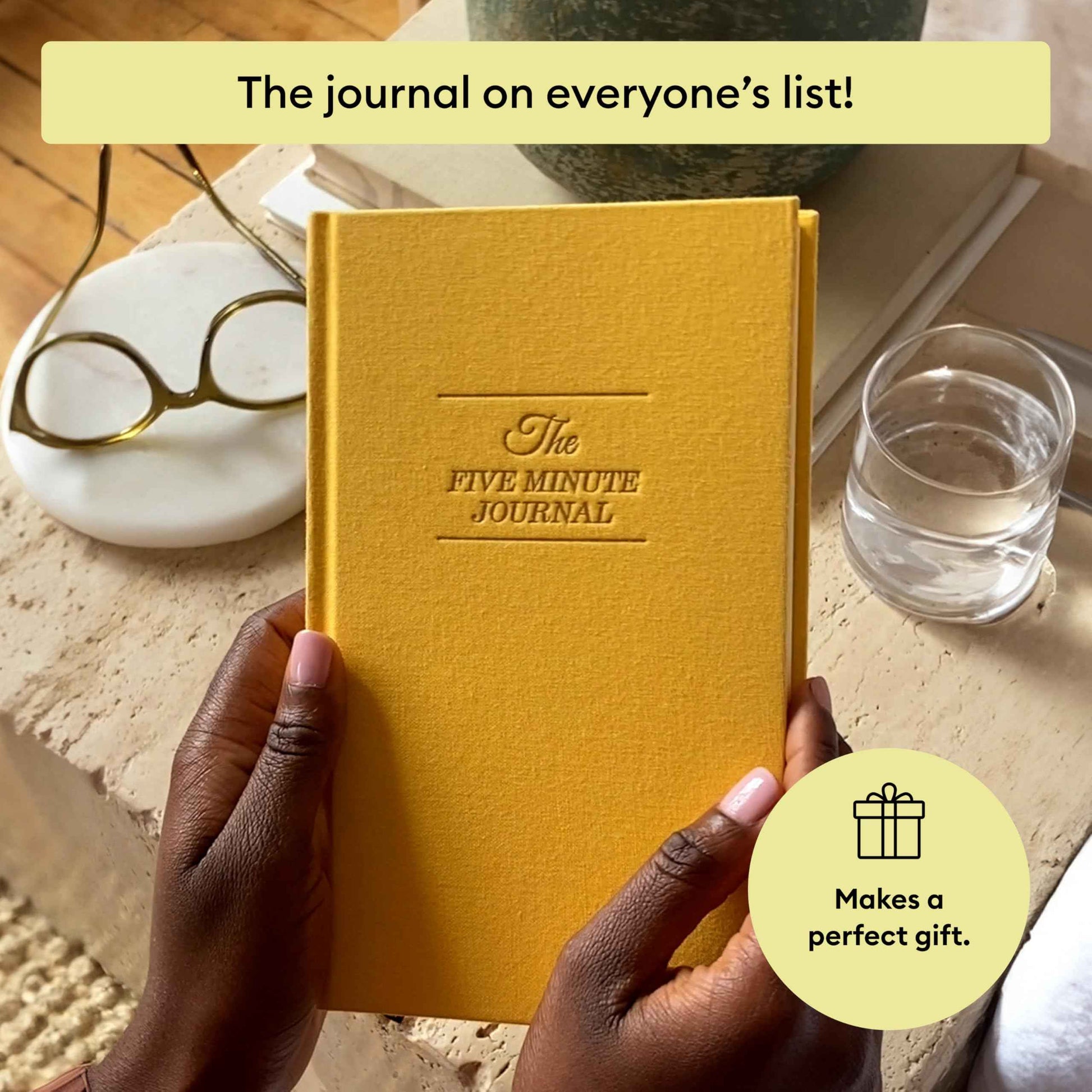 Intelligent Change The Five Minute Journal - Original Daily Gratitude Journal 2025 for Happiness, Mindfulness & Reflection - Daily Affirmations - Undated Planner Gifts for Women & Men