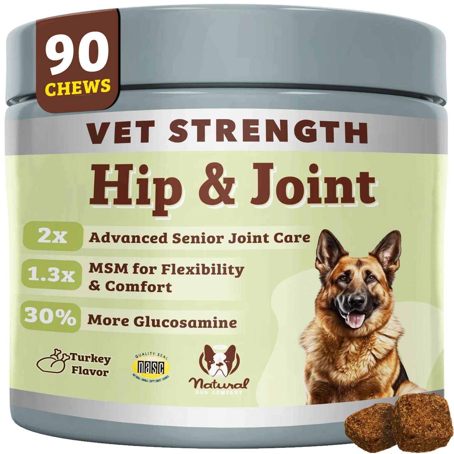 Natural Dog Company Liquid Glucosamine Hip & Joint Oil for Dogs, 16 oz, Extra Strength Cartilage & Joint Support, Helps Mobility and Eases Occasional Stiffness, Dog Vitamins & Supplements