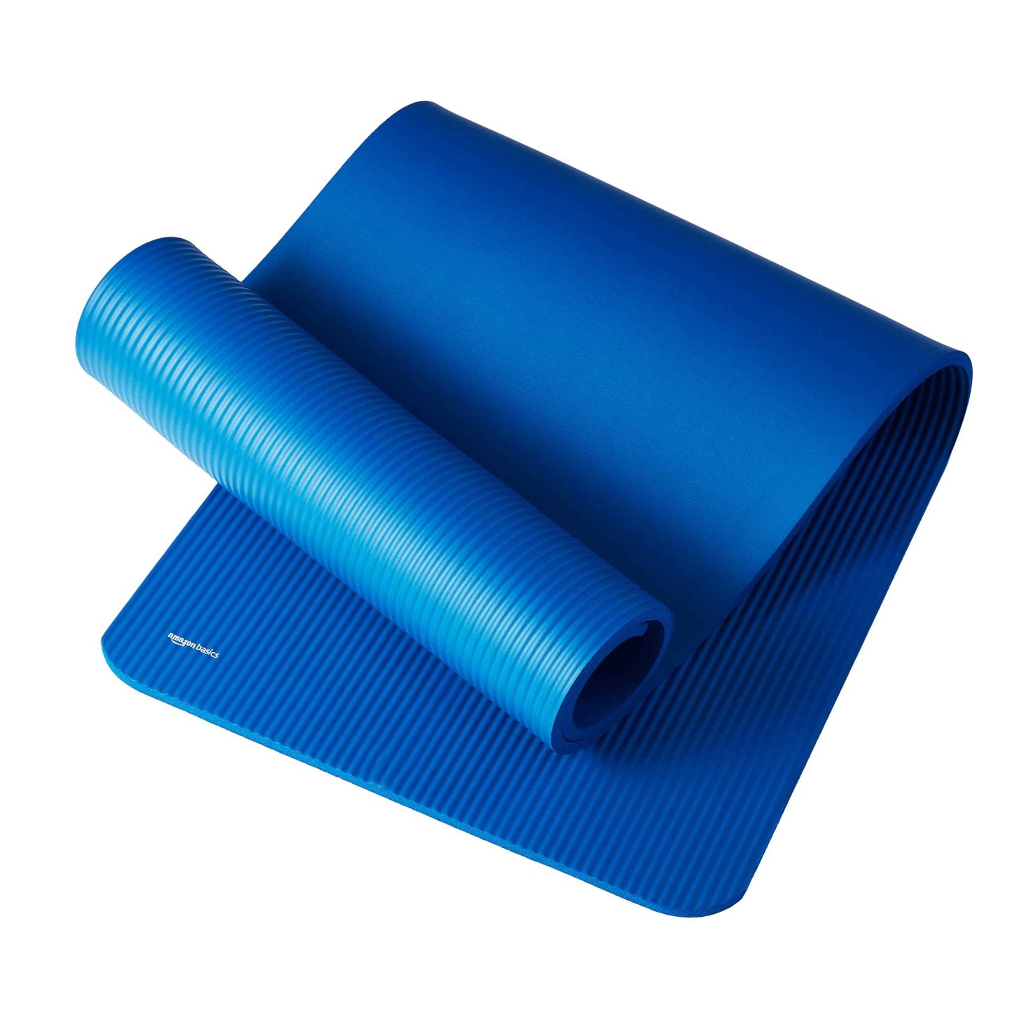 Amazon Basics 1/2 Inch Extra Thick Exercise Yoga Mat with Carrying Strap, Cushioned Support, for Fitness and Gym Workouts