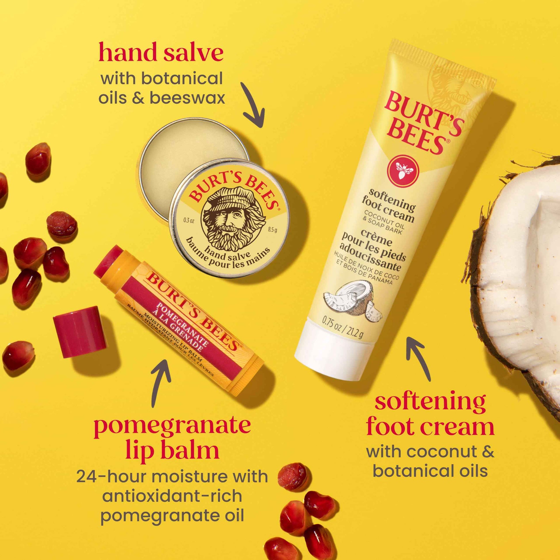 Burt's Bees Christmas Gifts, 3 Body Skincare Stocking Stuffers, Hand Repair Set, 3 Hand Creams plus Gloves - Almond Milk Hand Cream, Lemon Butter Cuticle Cream, Shea Butter Hand Repair Cream