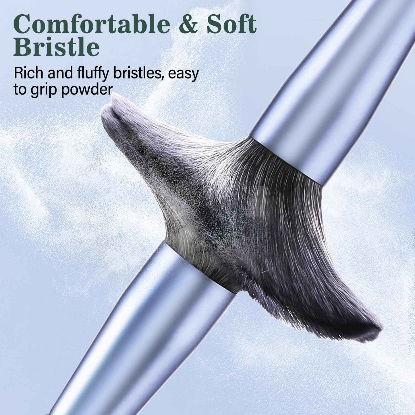 Makeup Brushes With Case 20PCs Professional Makeup Brush Set, Foundation Powder Eyeshadow Brush Set Eyebrow Concealer Contour Travel Brushes Kit with Holder & 2 Powder Puff-White