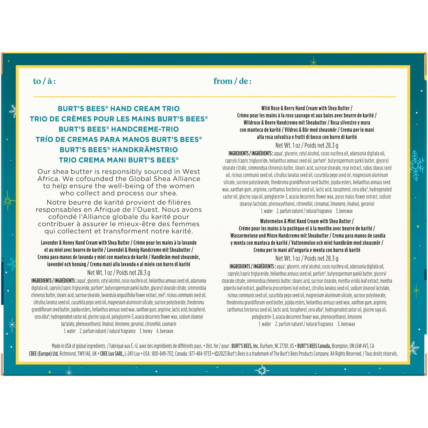 Burt's Bees Christmas Gifts, 3 Body Skincare Stocking Stuffers, Hand Repair Set, 3 Hand Creams plus Gloves - Almond Milk Hand Cream, Lemon Butter Cuticle Cream, Shea Butter Hand Repair Cream jlhbookstore.store