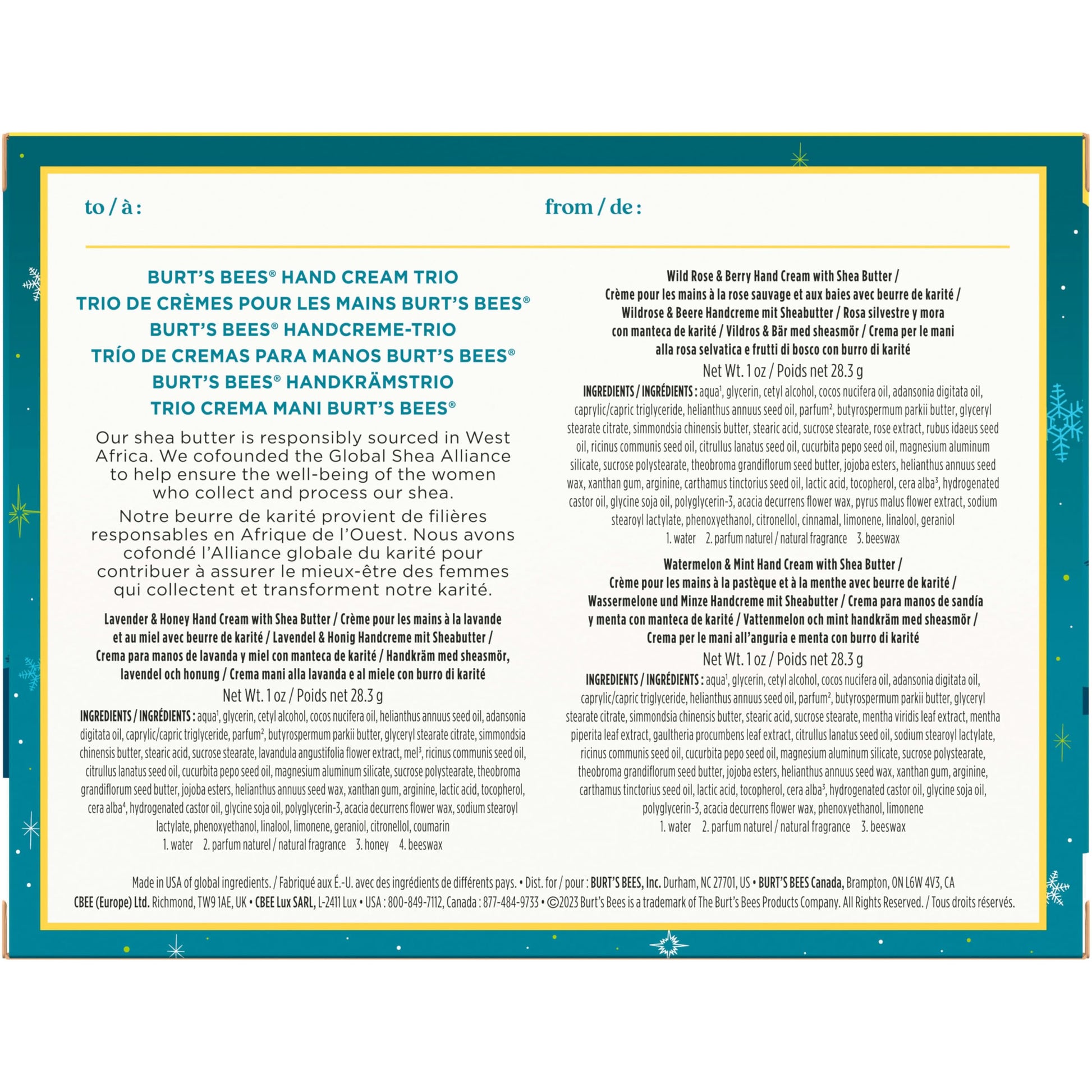 Burt's Bees Christmas Gifts, 3 Body Skincare Stocking Stuffers, Hand Repair Set, 3 Hand Creams plus Gloves - Almond Milk Hand Cream, Lemon Butter Cuticle Cream, Shea Butter Hand Repair Cream jlhbookstore.store