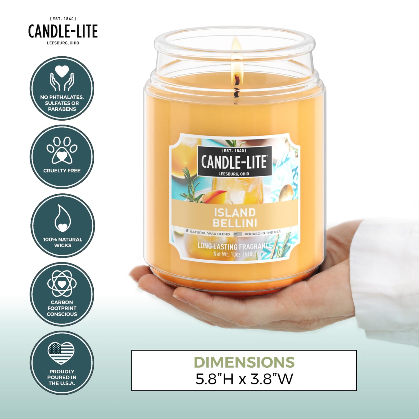 Candle-lite Fall Scented Candles, Creamy Vanilla Swirl, 18 oz Jar, Proudly Poured in The USA, Aromatherapy Candle, Single-Wick with 110 Hours of Burn Time, Perfect for Creating a Relaxing Ambiance jlhbookstore.store