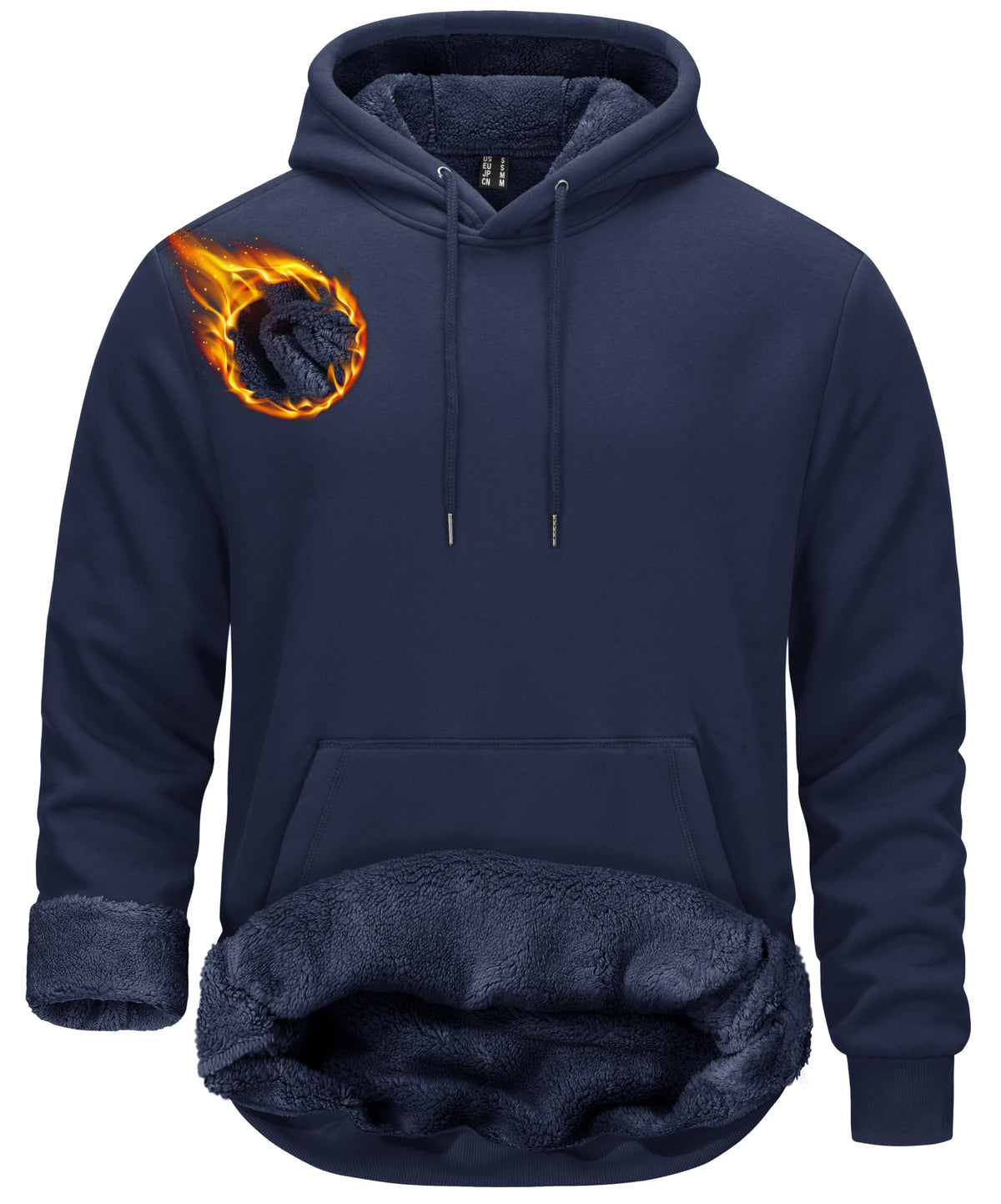 TACVASEN Men's Sherpa Lined Hoodies Winter Warm Fleece Hooded Sweatshirts