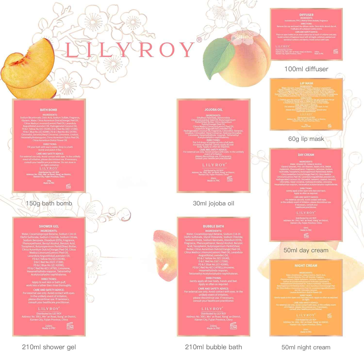 25Pcs Christmas Gifts for Women - Luxury Bath and Body Spa Gift Basket for Women with Necklace | Relaxing Care Kit Valentine's Mothers Day Gifts for Mom Gift Baskets for Anniversary or Bridal Shower