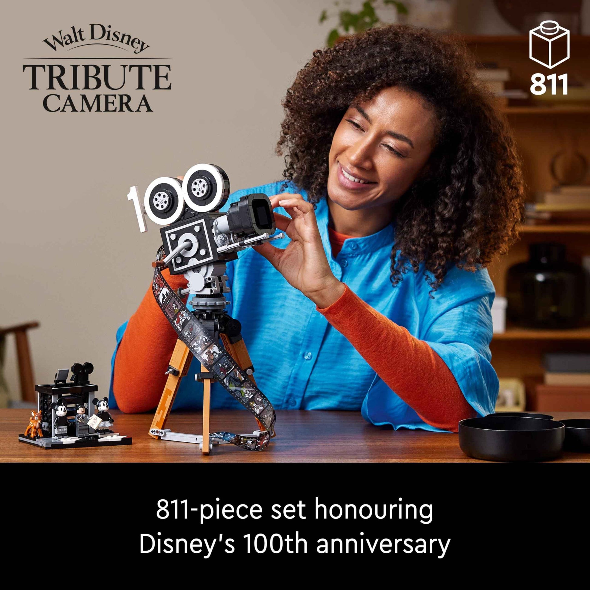 LEGO Disney Walt Disney Tribute Camera Building Set - Bedroom or Office Decor for Men & Women, Ages 18+ - Collectible Craft Model Kit - Gift Idea for Fans - 43230