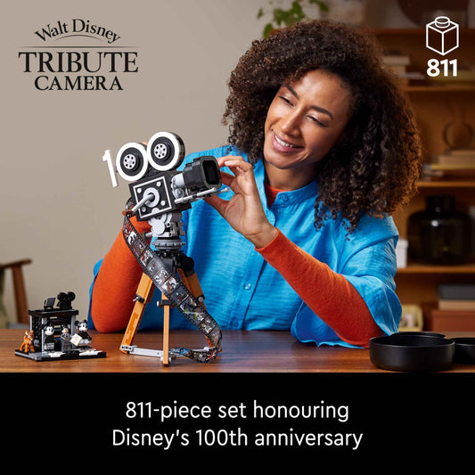 LEGO Disney Walt Disney Tribute Camera Building Set - Bedroom or Office Decor for Men & Women, Ages 18+ - Collectible Craft Model Kit - Gift Idea for Fans - 43230