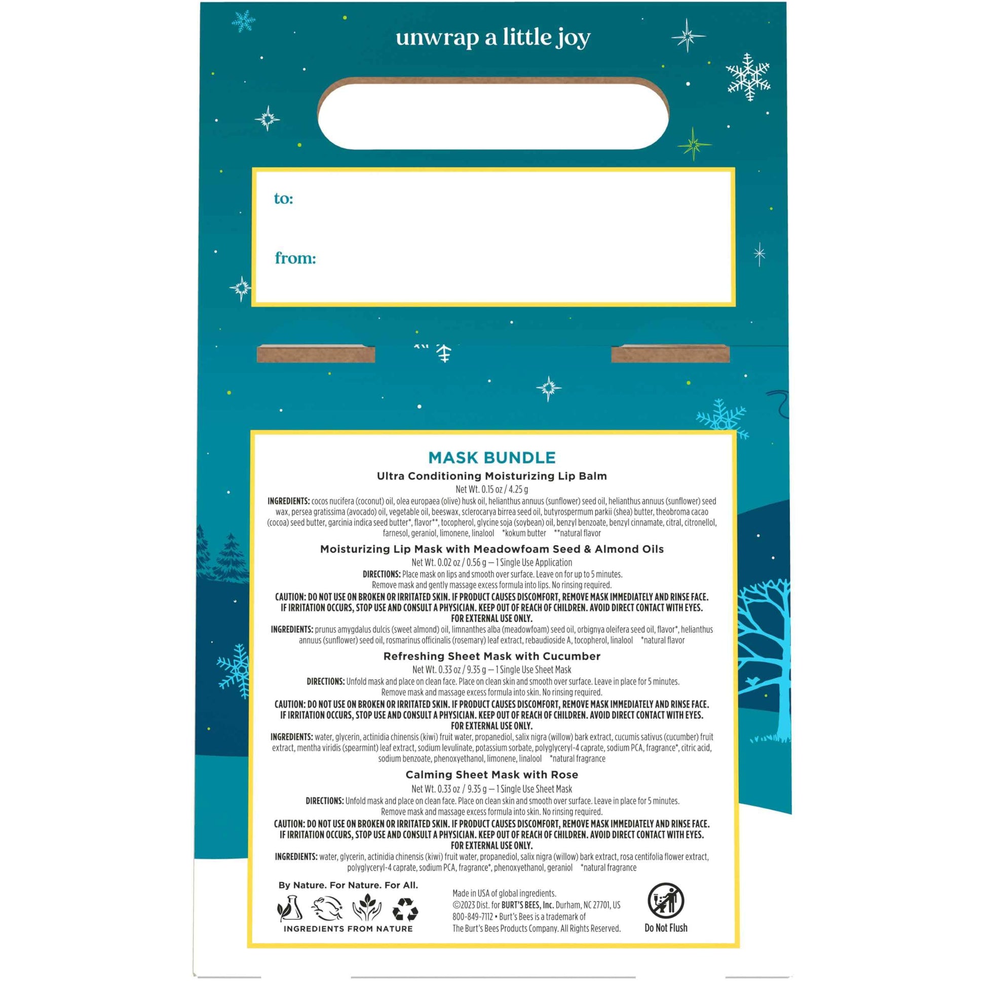 Burt's Bees Christmas Gifts, 3 Body Skincare Stocking Stuffers, Hand Repair Set, 3 Hand Creams plus Gloves - Almond Milk Hand Cream, Lemon Butter Cuticle Cream, Shea Butter Hand Repair Cream