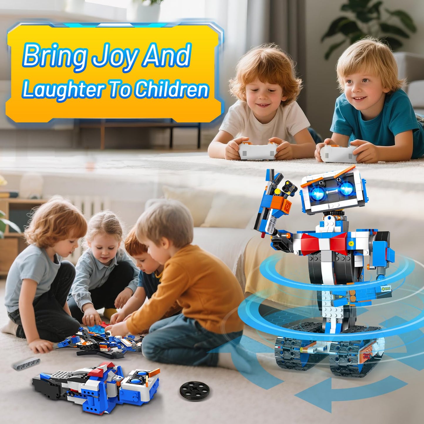 okk Robot Building Toys for Boys, STEM Projects for Kids Ages 8-12, Remote & APP Controlled Engineering Learning Educational Coding DIY Building Kit Rechargeable Robot Toy Gifts for Girls