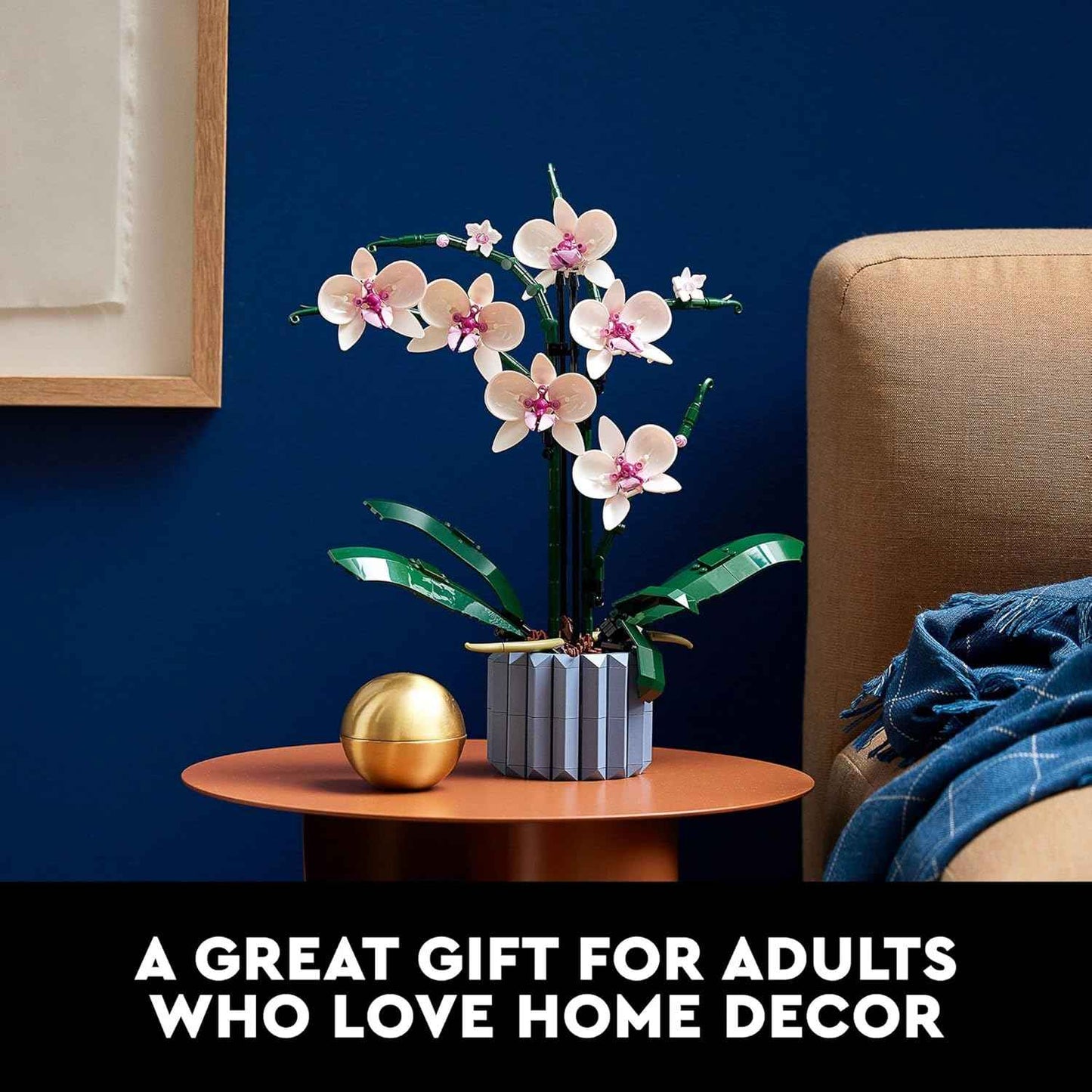 LEGO Botanicals Orchid - Artificial, Fake Indoor Flowers Building Set for Home, Kitchen, Desk Decoration, Adults Ages 18+ - Gift for Birthdays - 10311