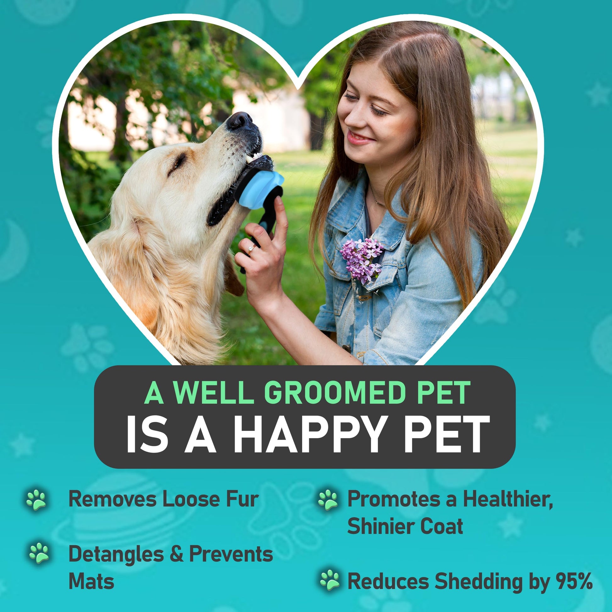 Maxpower Planet Pet Grooming Brush - Double Sided Shedding and Dematting Undercoat Rake Comb for Dogs and Cats,Extra Wide (B1 - Rake, Gloves & Comb, Large) jlhbookstore.store