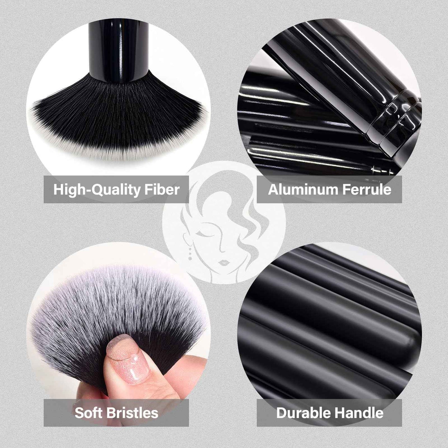 Makeup Brushes Set, Mlemle Professional 26 Pcs Makeup Kit, Include Powder Foundation Concealers Blush Eye shadows Eyebrow 21 Pcs Makeup Brushes and 2 Powder Puff, 3 Makeup Sponge(A01-Pink)