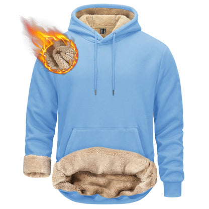 TACVASEN Men's Sherpa Lined Hoodies Winter Warm Fleece Hooded Sweatshirts