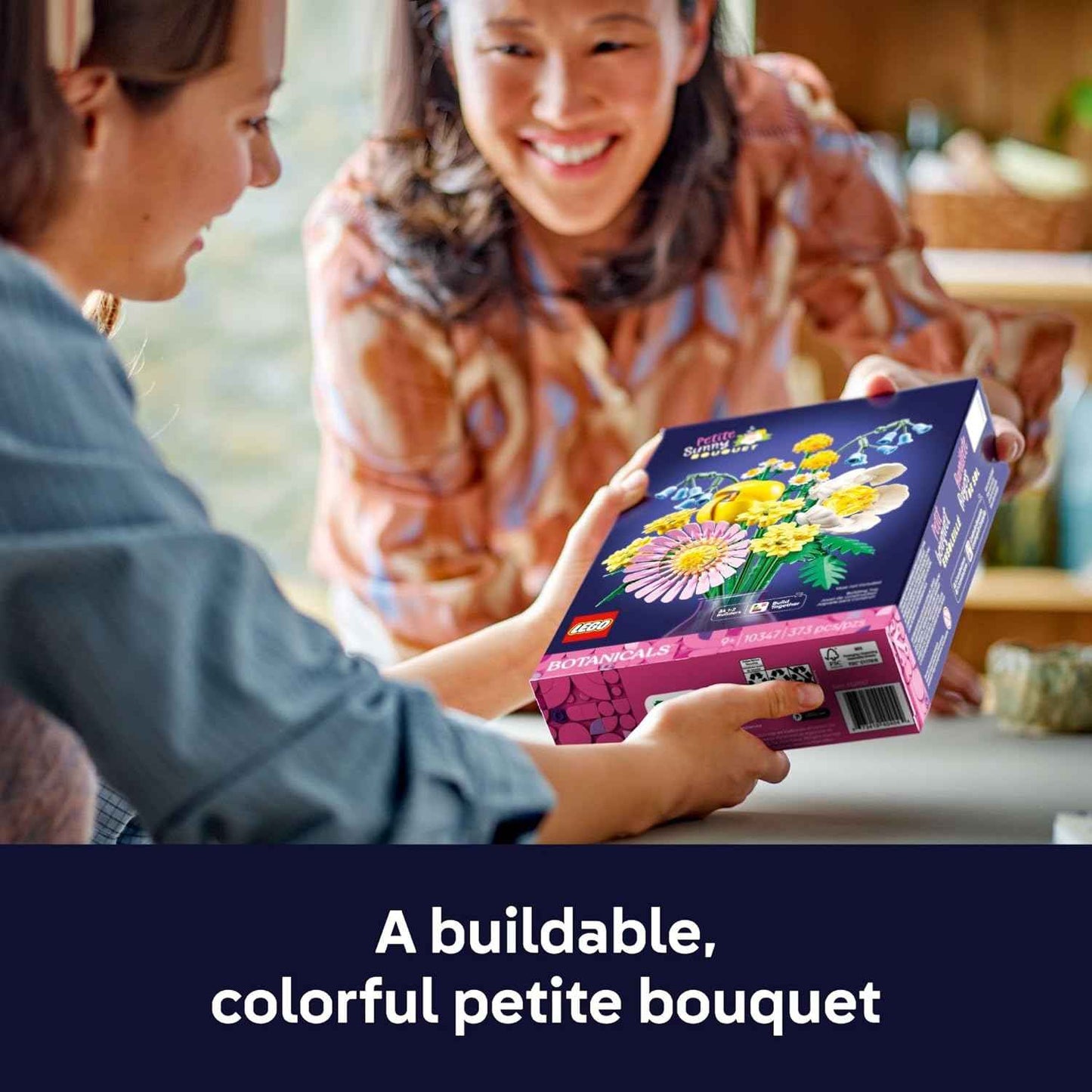 LEGO Botanicals Petite Sunny Bouquet Building Toy - DIY Floral Arrangement for Girls & Boys, Ages 9+ - Bedroom, Desk, Home Decor - Faux Bluebells, Tulip, Daisy, and More - 10347