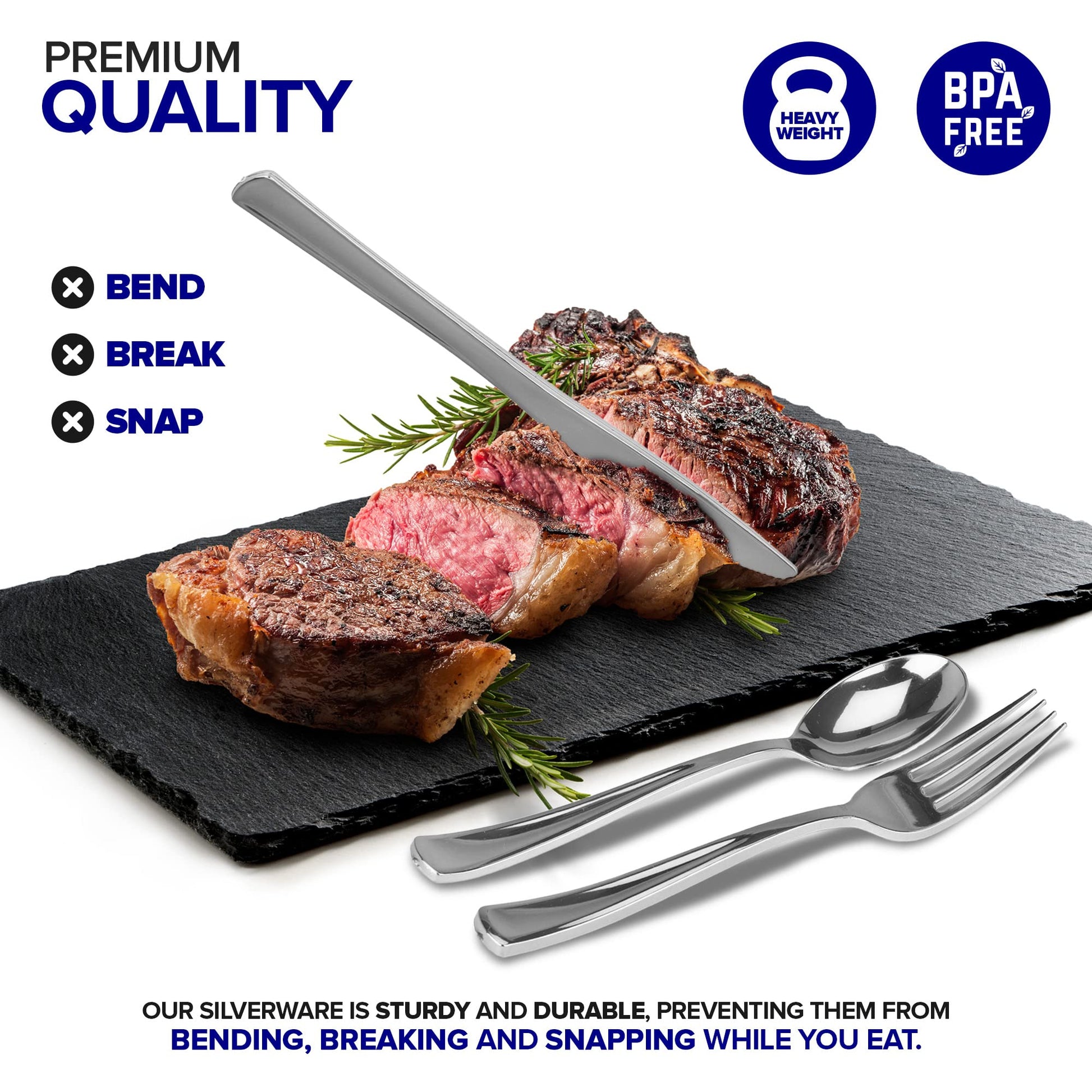 Gold Plastic Silverware Set (160 Bulk Pack) Disposable Cutlery Utensils, 80 Gold Forks, 40 Gold Knives, 40 Gold Spoons, Heavy Duty Flatware For Holidays, Parties, Dinners, Weddings, and Occasions jlhbookstore.store