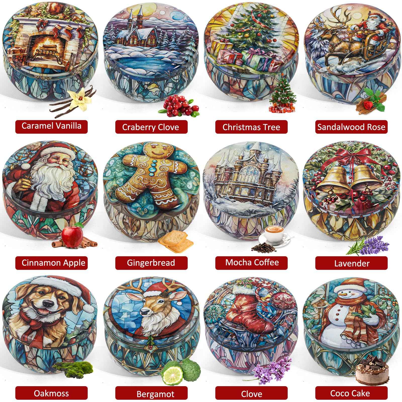 Scented Candles Gift Set,12 Pack Candles for Home Scented, 300 Hour Long Lasting Soy Wax Aromatherapy Candle Set, Birthday Gifts for Women with Gift Box