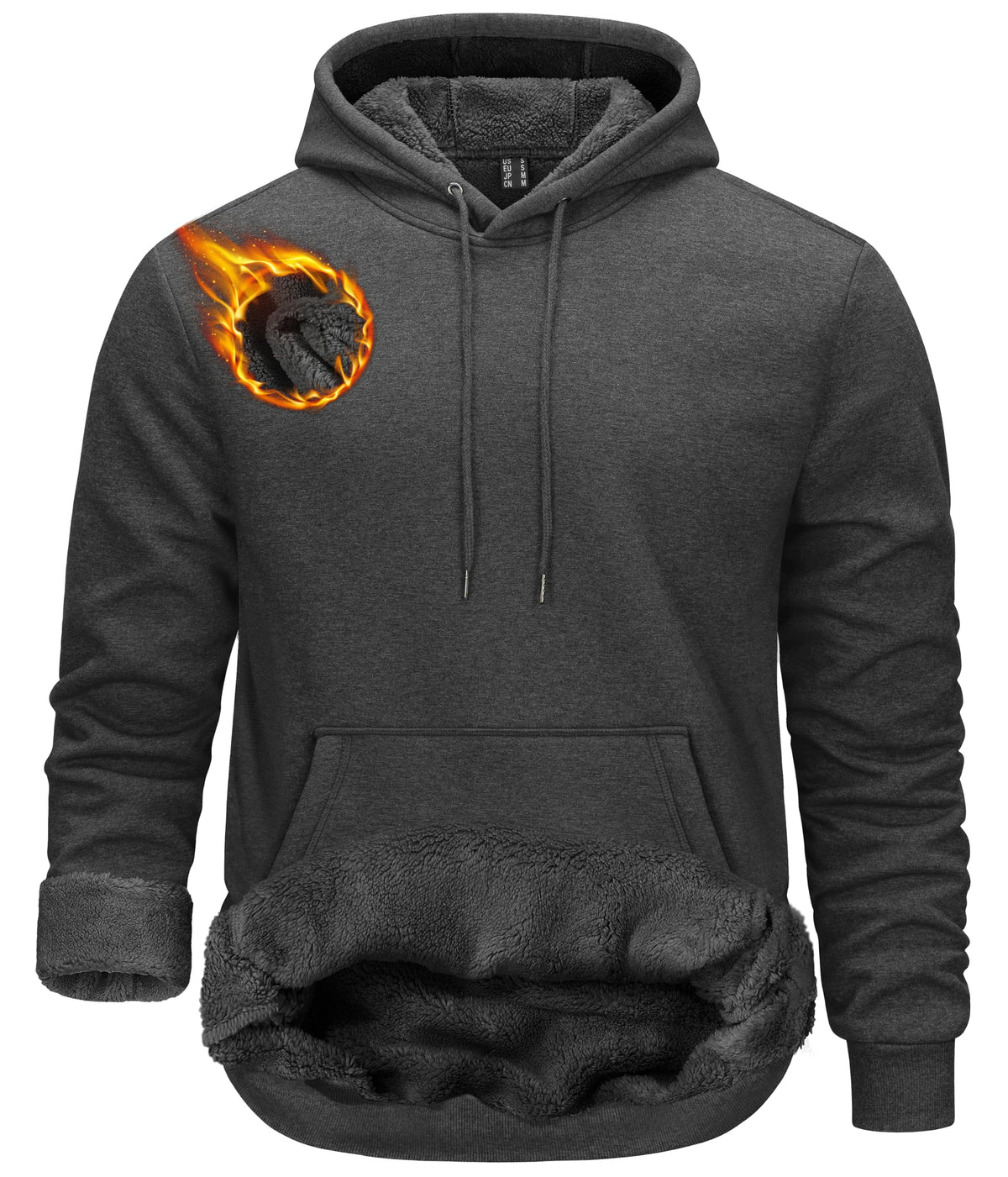 TACVASEN Men's Sherpa Lined Hoodies Winter Warm Fleece Hooded Sweatshirts