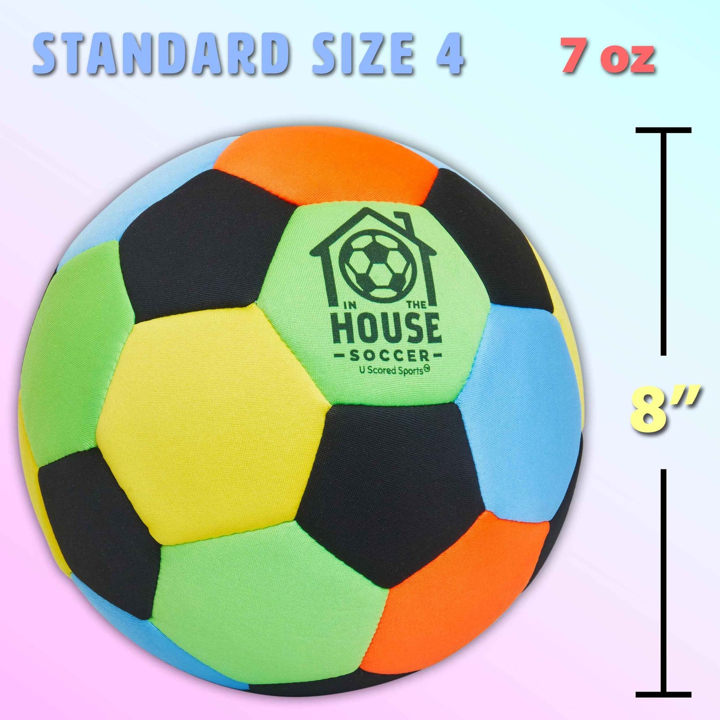 in The House Soccer Ball - Indoor Size 4 Padded Soccer Ball for Girls (Ages 3+), Boys (Ages 3+) & Adults - Bring Soccer Practice Home - Perfect for Juggling - Gift for Soccer Player