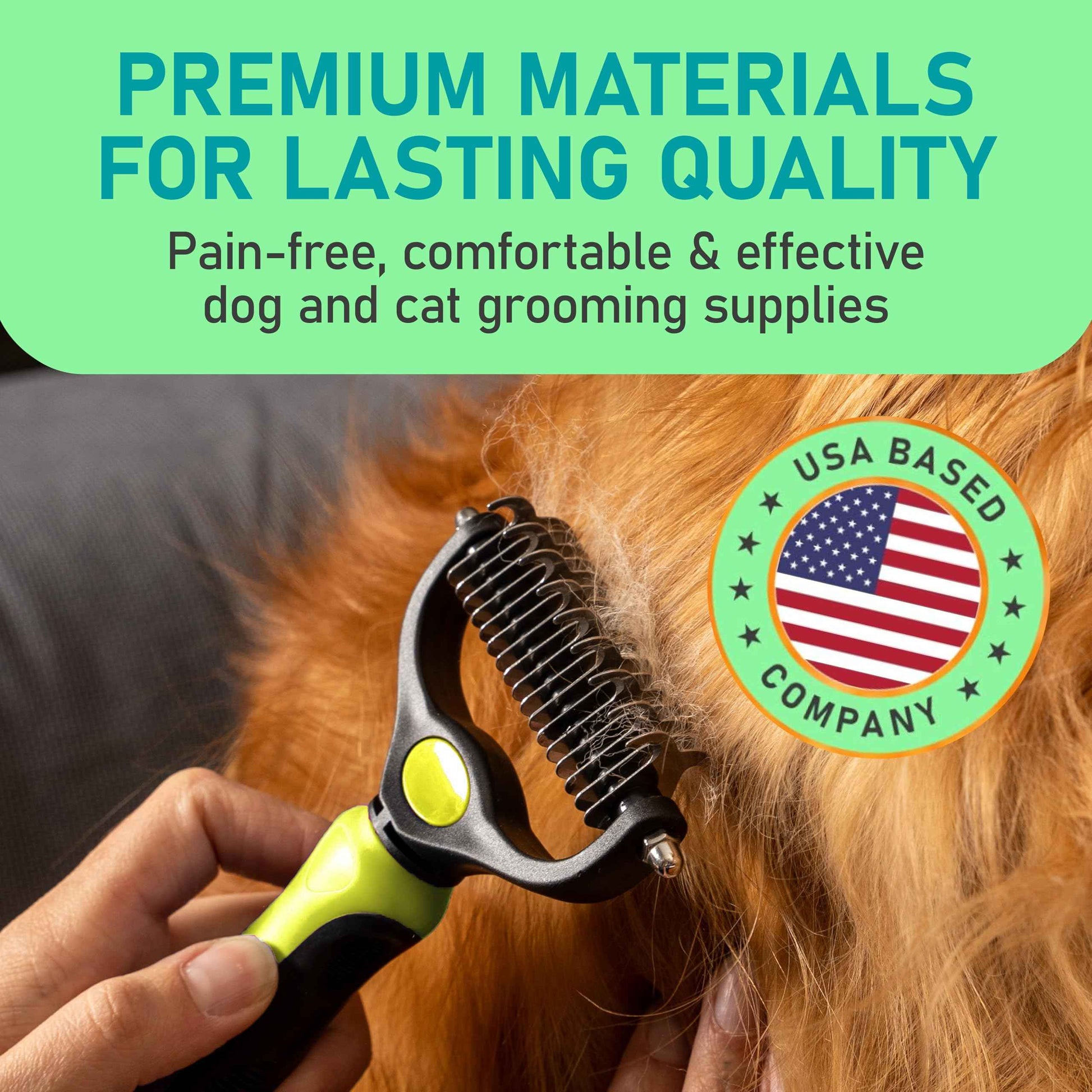 Maxpower Planet Pet Grooming Brush - Double Sided Shedding and Dematting Undercoat Rake Comb for Dogs and Cats,Extra Wide (B1 - Rake, Gloves & Comb, Large)