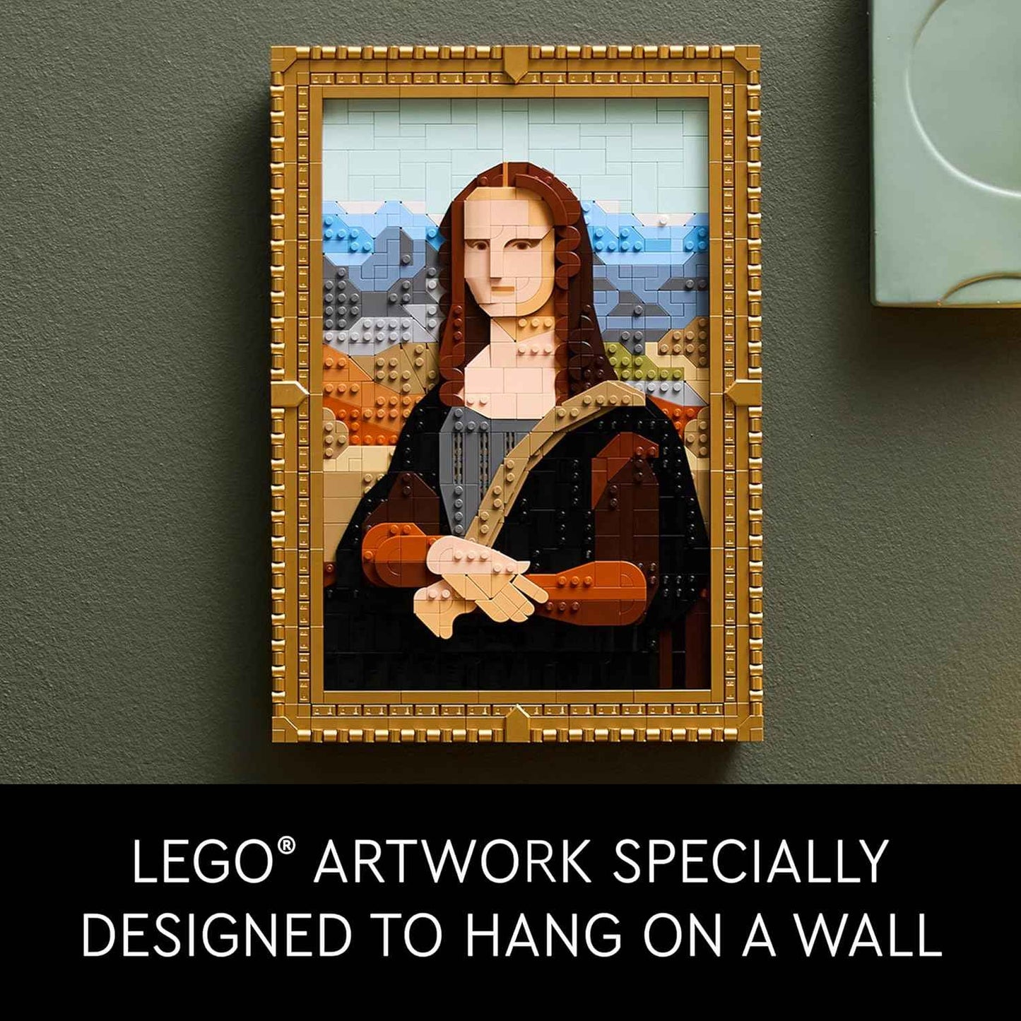 LEGO Art Mona Lisa Building Set - Leonardo da Vinci Wall Display, Ages 18+ - DIY Crafts for Men, Women - Great for Puzzle and Art Lovers - Birthday Gift Idea - Includes Detachable Frame - 31213